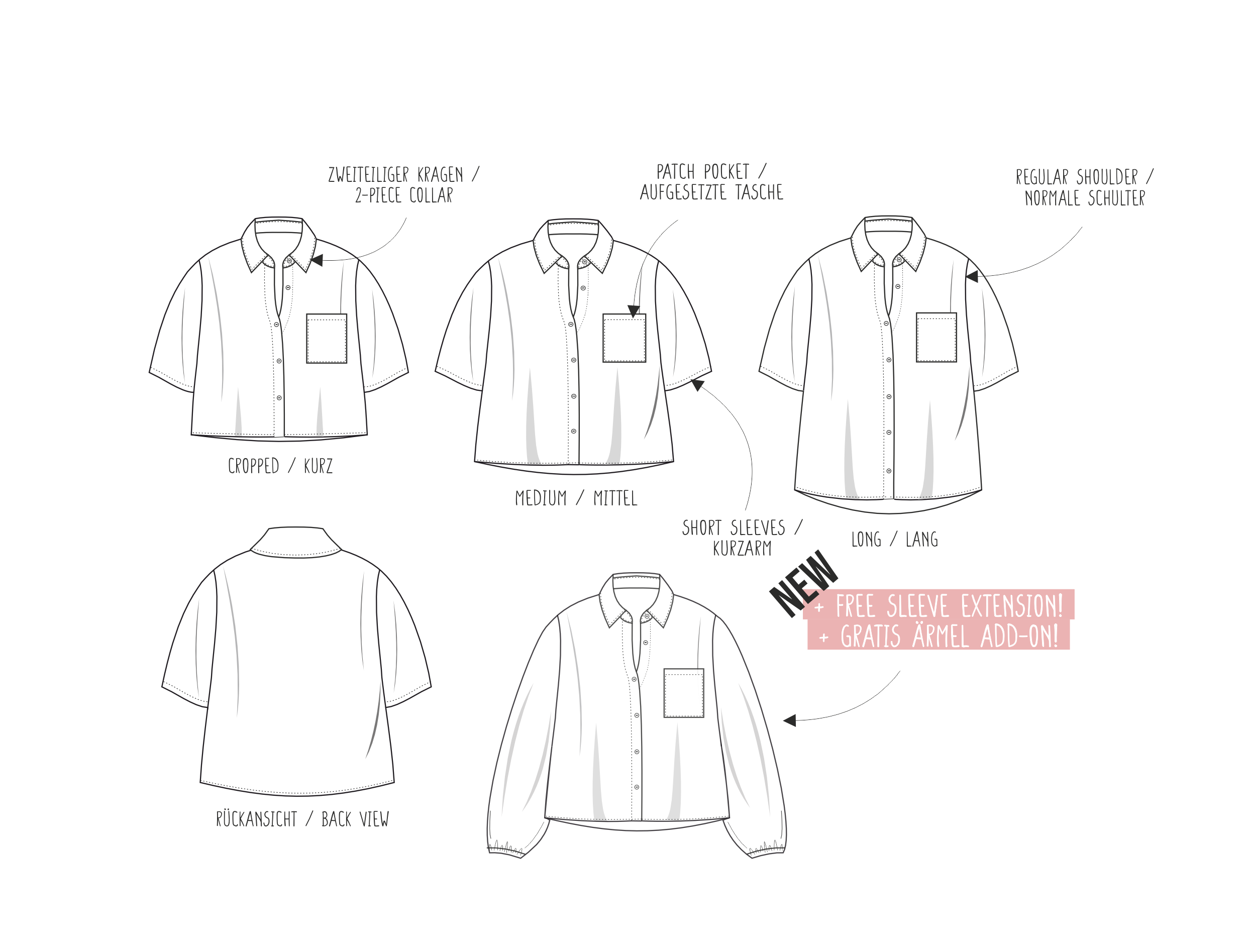 blouse Bill PDF sewing pattern