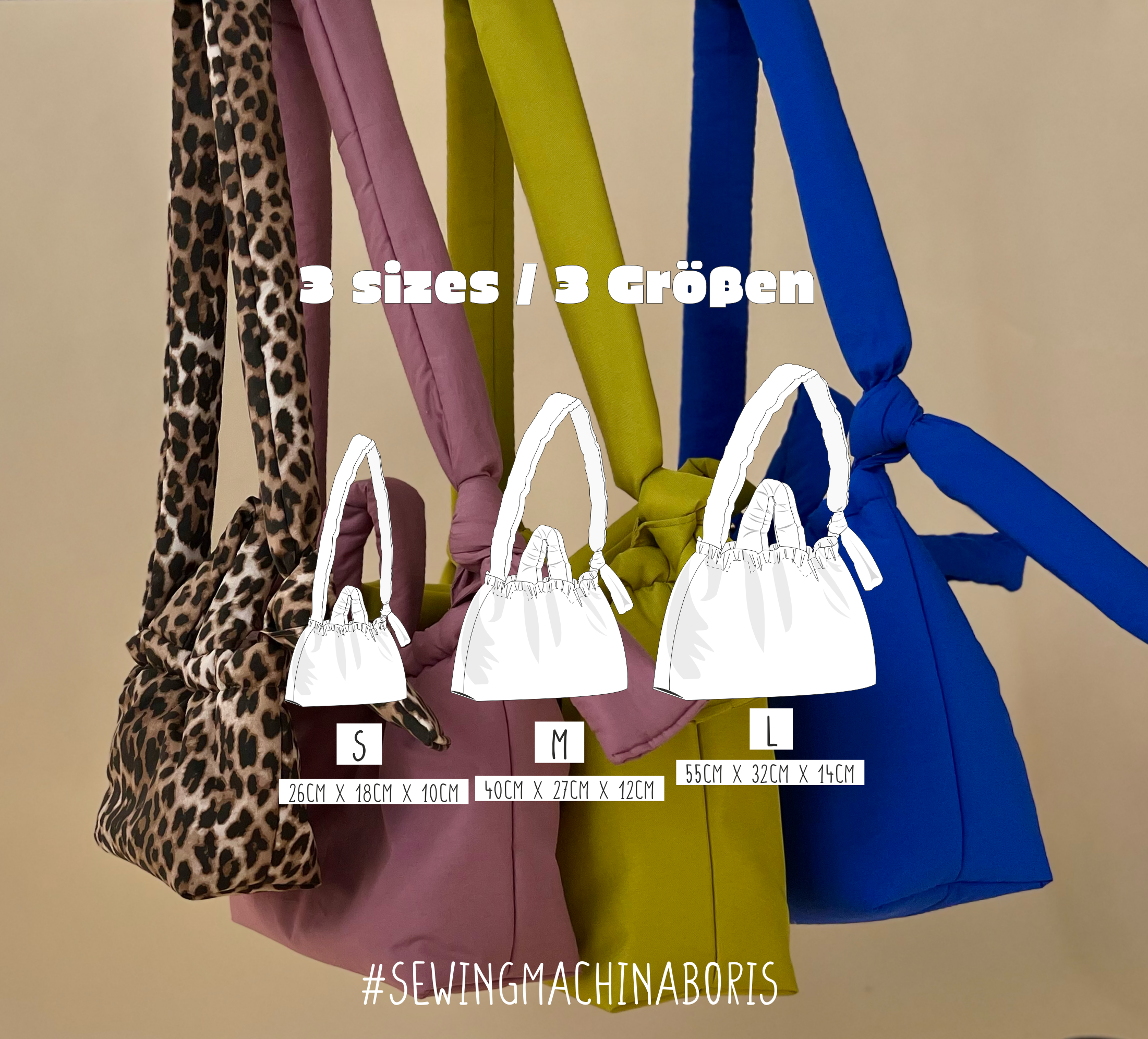 Puffer bag Boris sewing pattern