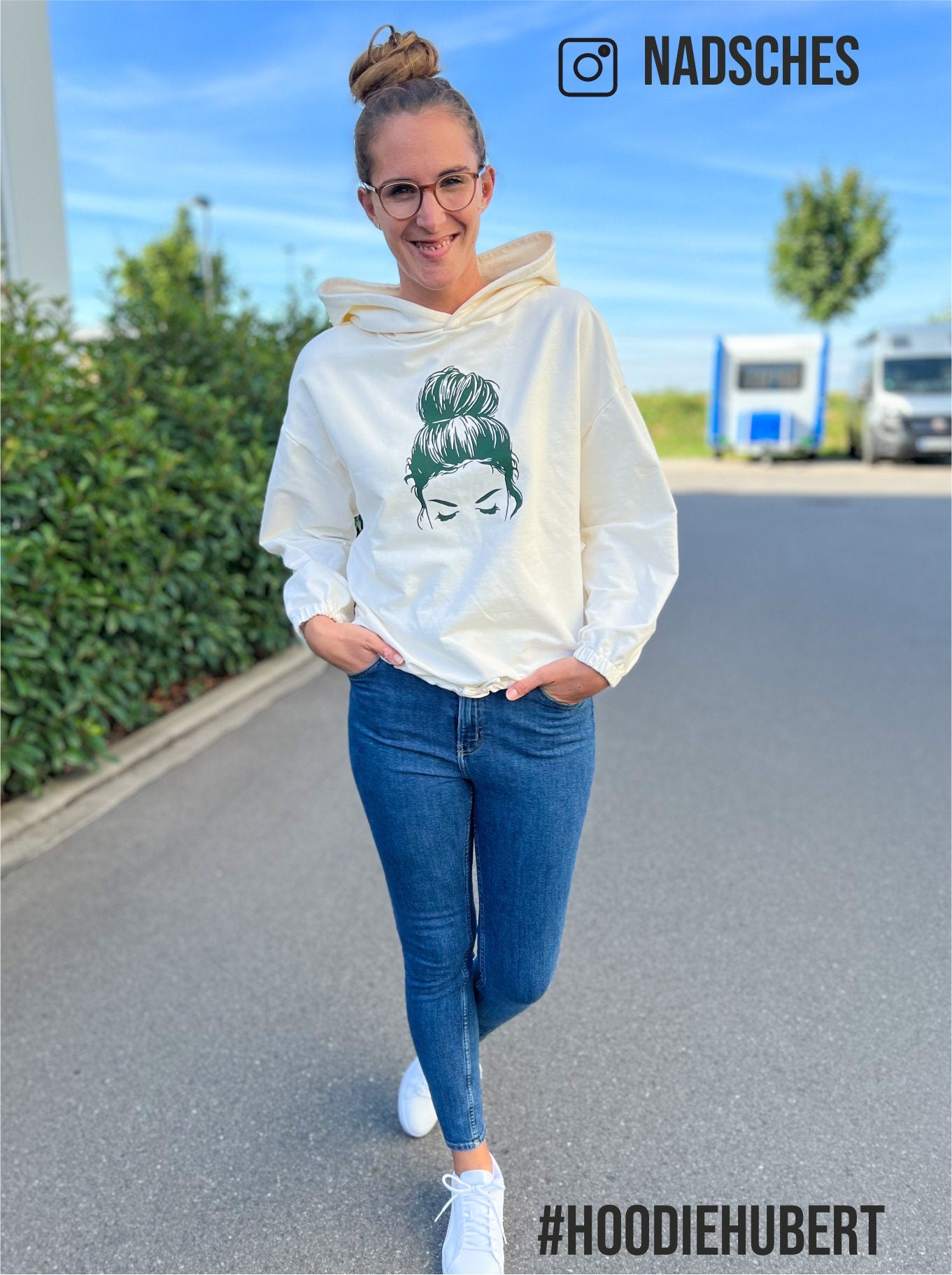 Oversized Hoodie / 2 lengths / PDF sewing pattern / Hoodie Hubert / E-Book