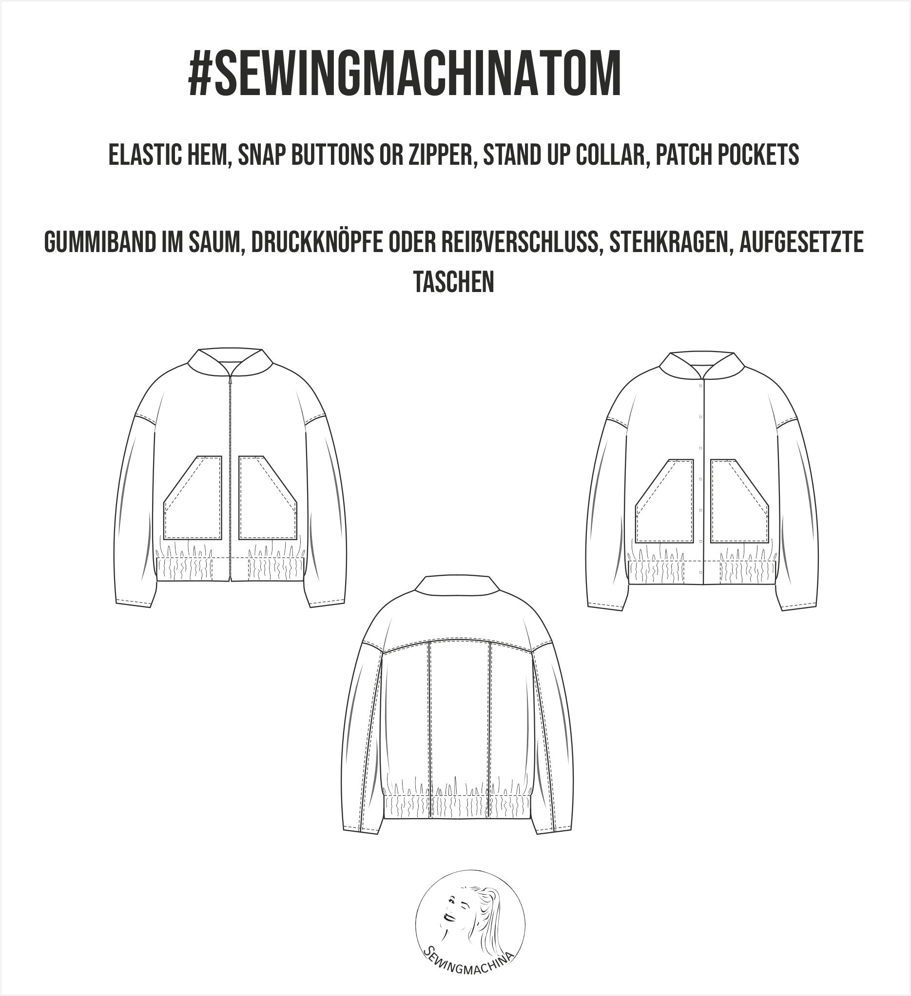 oversized Jacke Tom PDF Schnittmuster + VIDEO Tutorial / Schnittmuster oversize Jacke