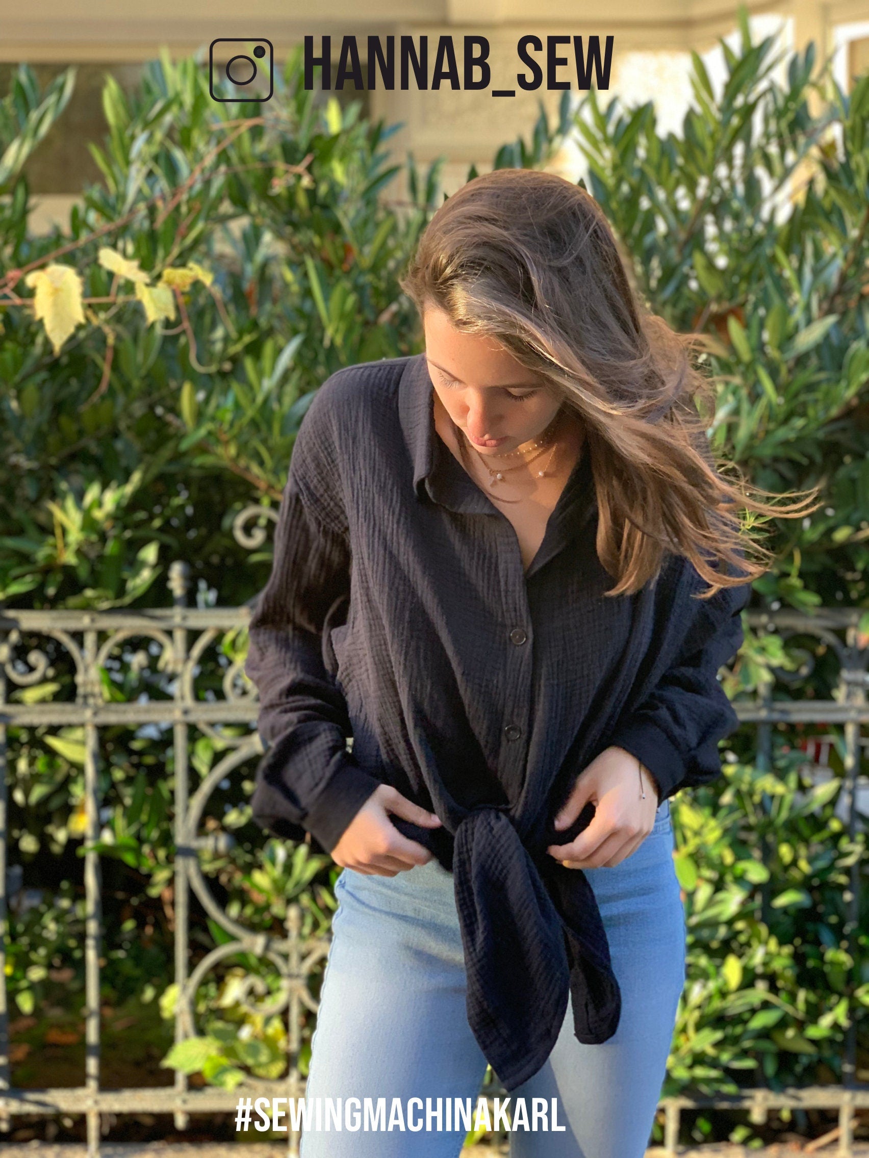 oversized Shirt PDF Schnittmuster, Schnittmuster oversize Bluse mit Video Tutorial