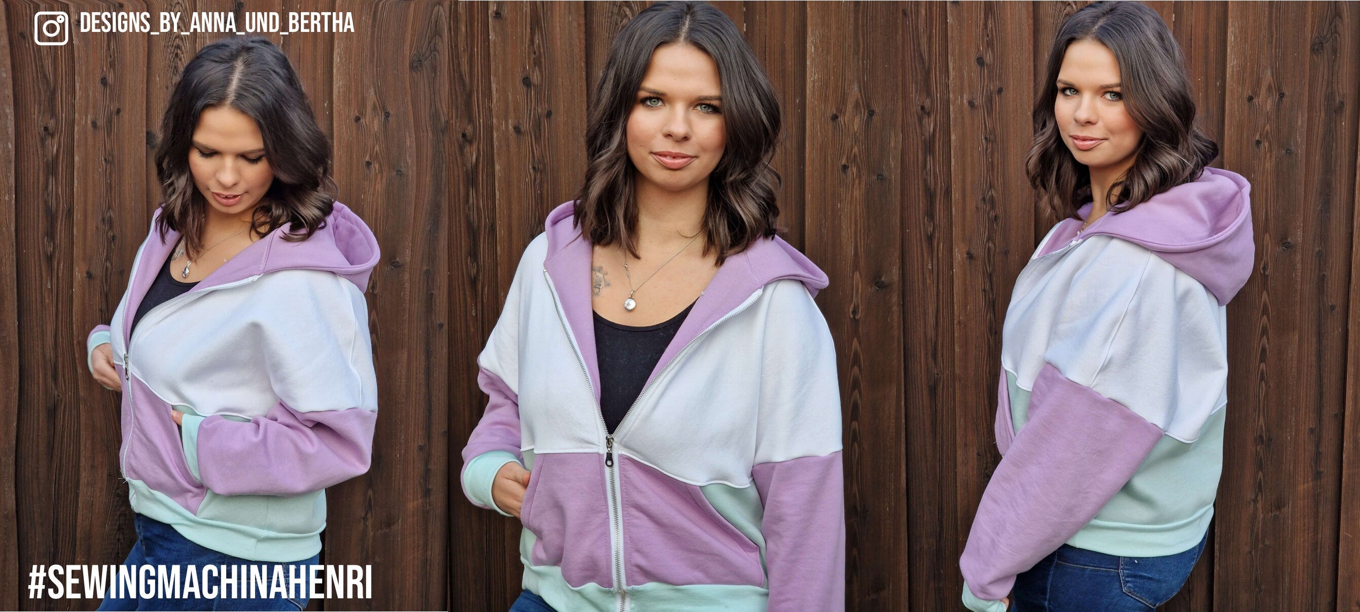 oversize Sweatjacke Henri, PDF Schnittmuster / easy / mit Video Tutorial / zip-up hoodie