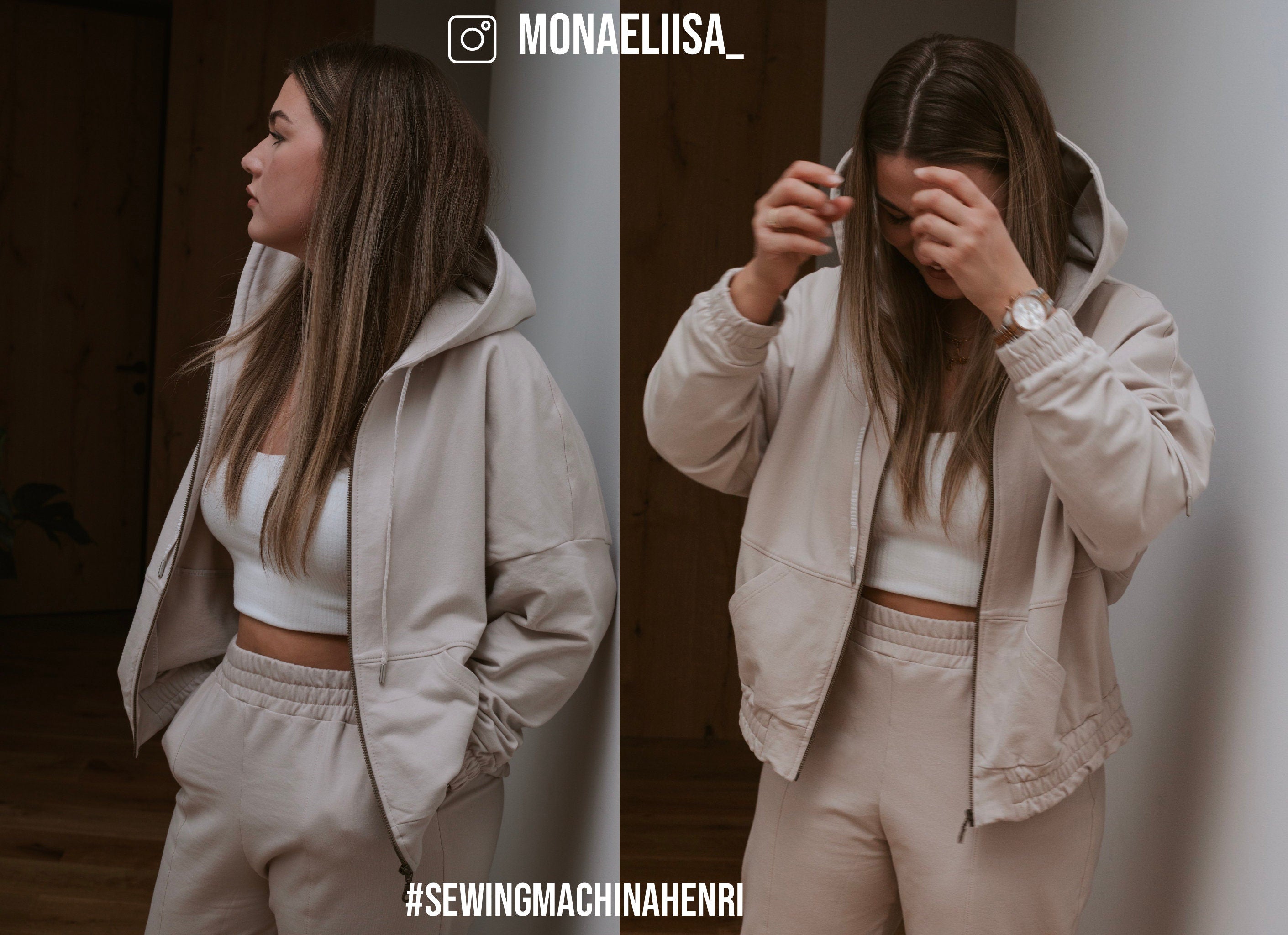 oversize Sweatjacke Henri, PDF Schnittmuster / easy / mit Video Tutorial / zip-up hoodie