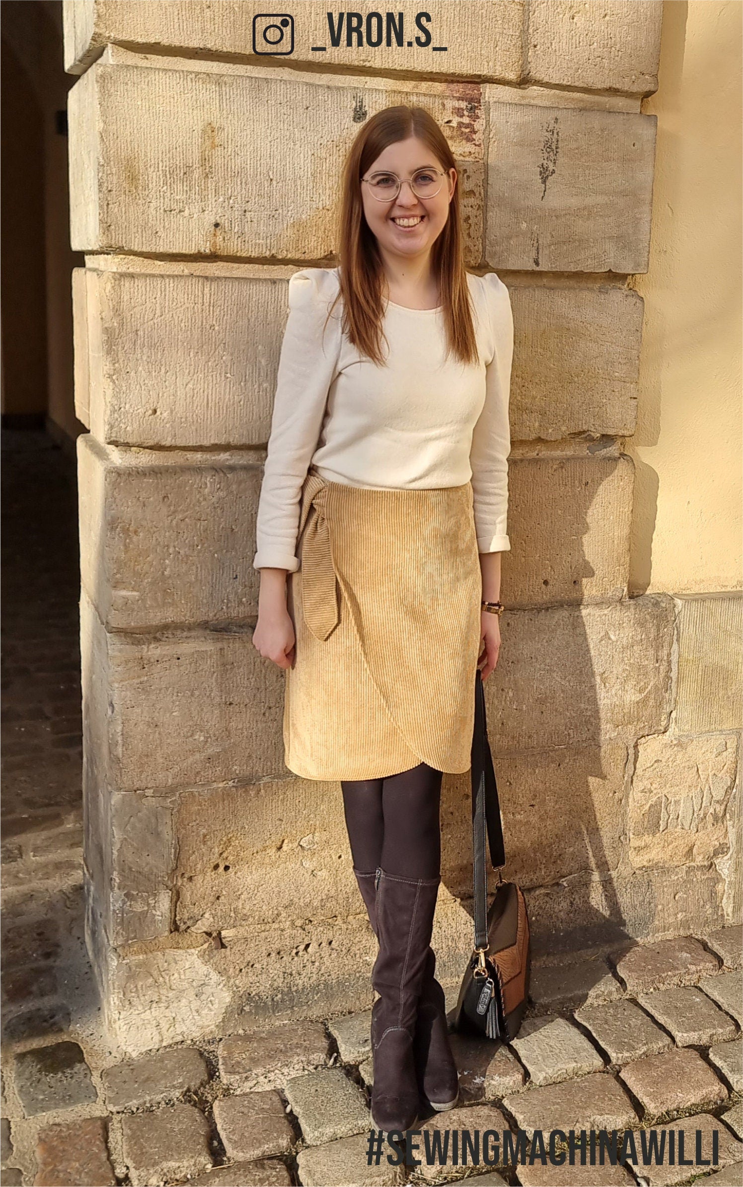 wrap skirt Willi PDF sewing pattern + VIDEO tutorial / Schnittmuster Wickelrock