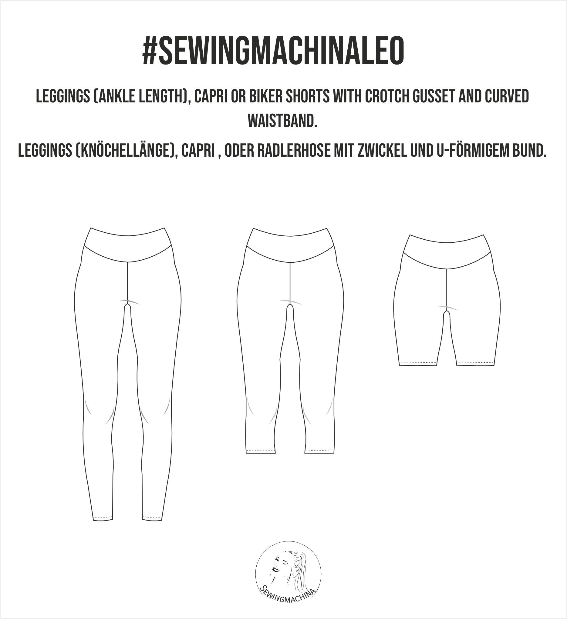 Leggings Leo - biker shorts - Capri - PDF Schnittmuster mit VIDEO Tutorial