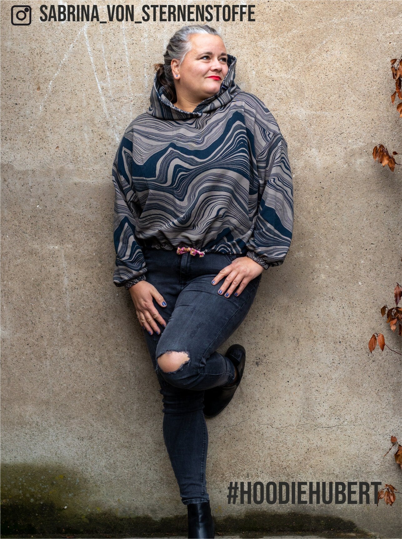 Oversized Hoodie / 2 lengths / PDF sewing pattern / Hoodie Hubert / E-Book