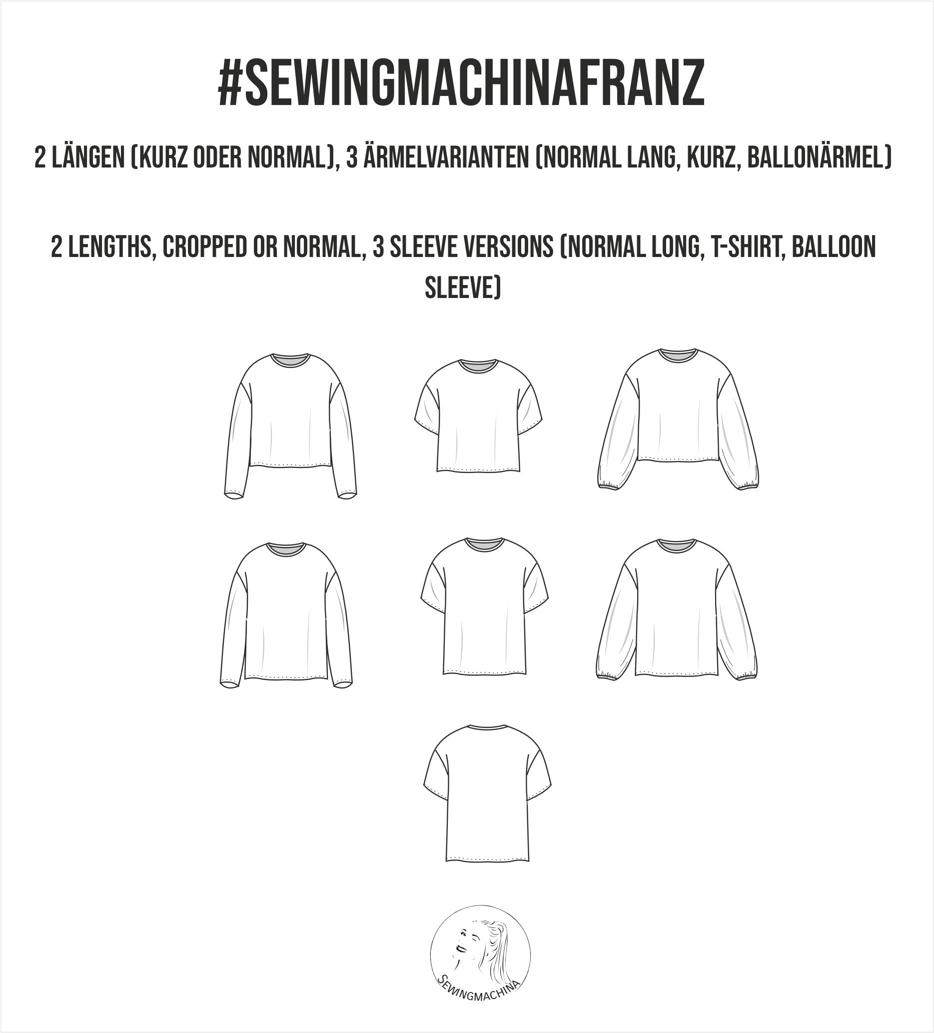 PDF Schnittmuster Oversize Basic Shirt Franz / Schnittmuster Franz / VIDEO Tutorial