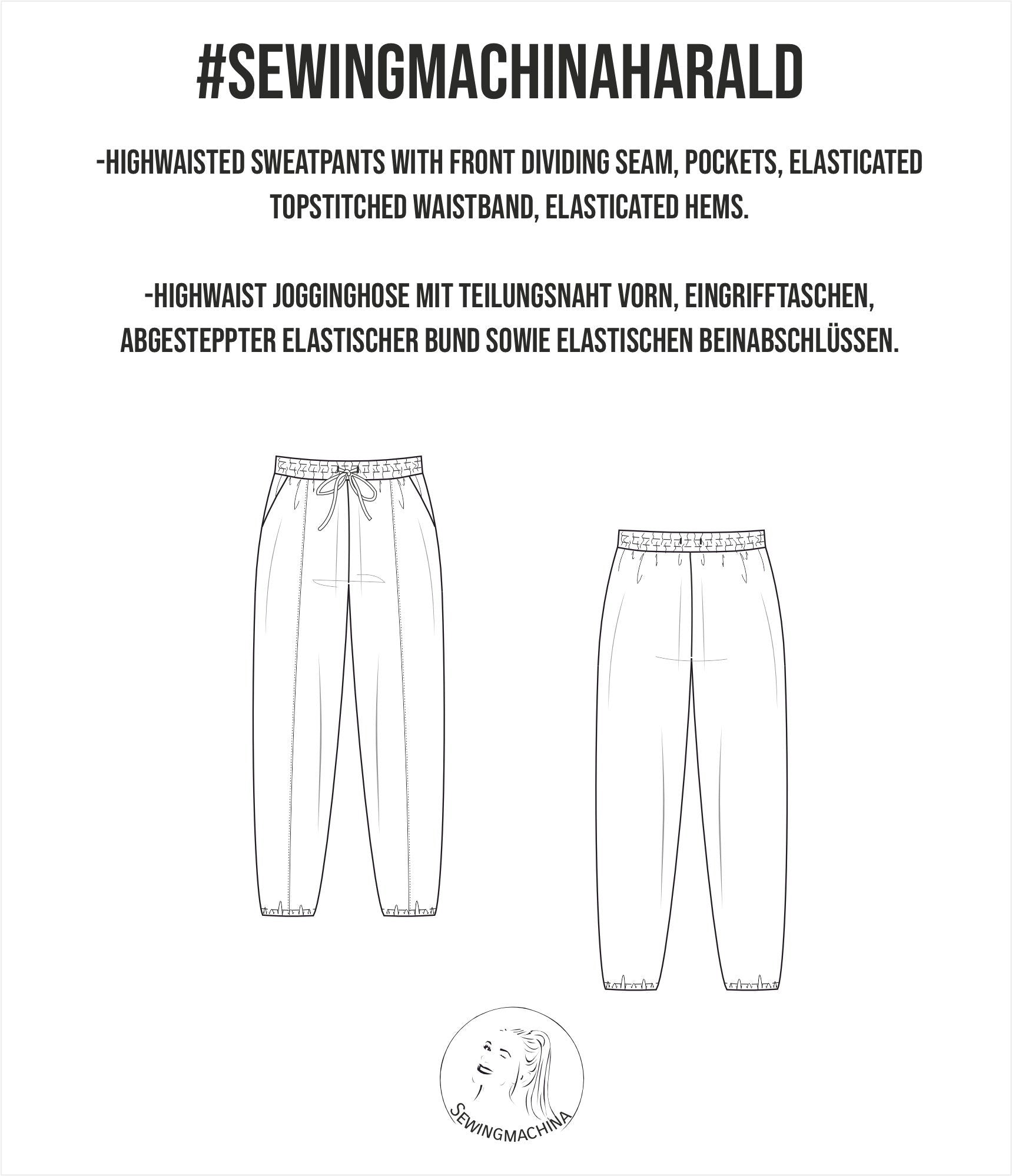 Jogginghose / sweatpants Harald PDF Schnittmuster / easy / mit Videotutorial