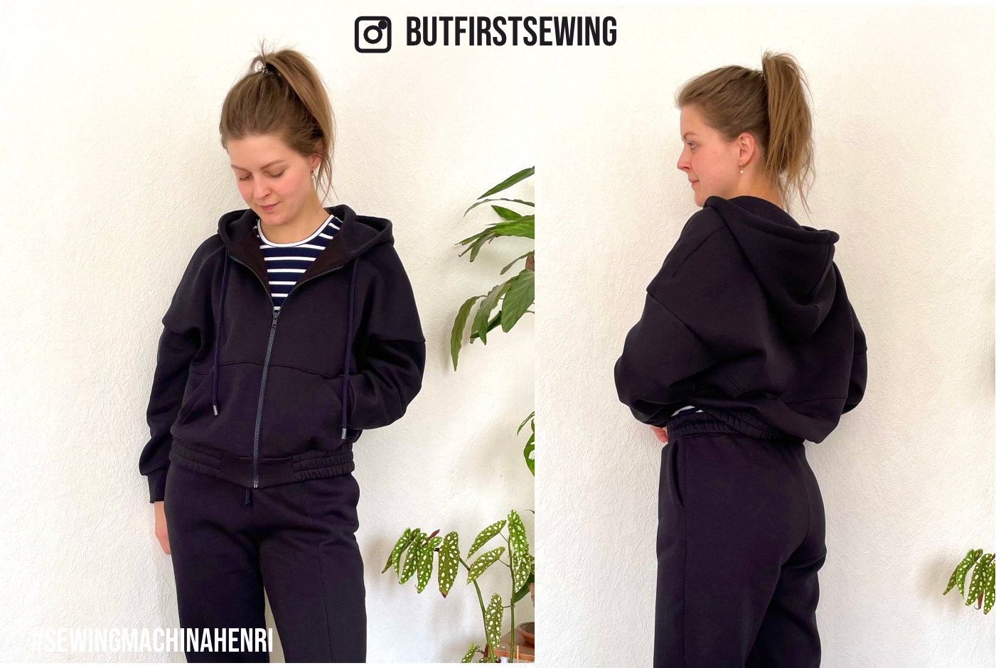 oversize Sweatjacke Henri, PDF Schnittmuster / easy / mit Video Tutorial / zip-up hoodie