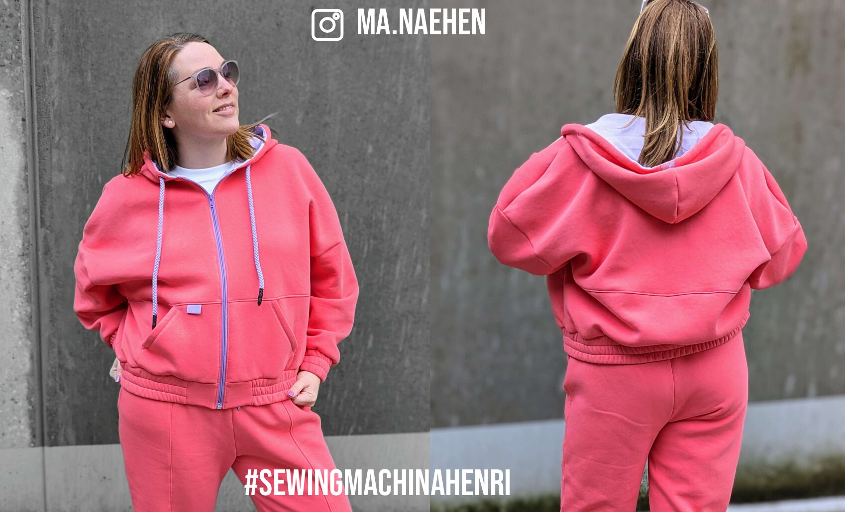 oversize Sweatjacke Henri, PDF Schnittmuster / easy / mit Video Tutorial / zip-up hoodie