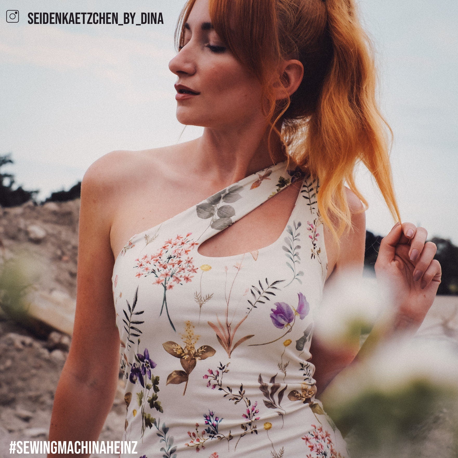 One-Shoulder-Top mit Ausschnitt Heinz PDF Schnittmuster / Schnittmuster mit Video Tutorial