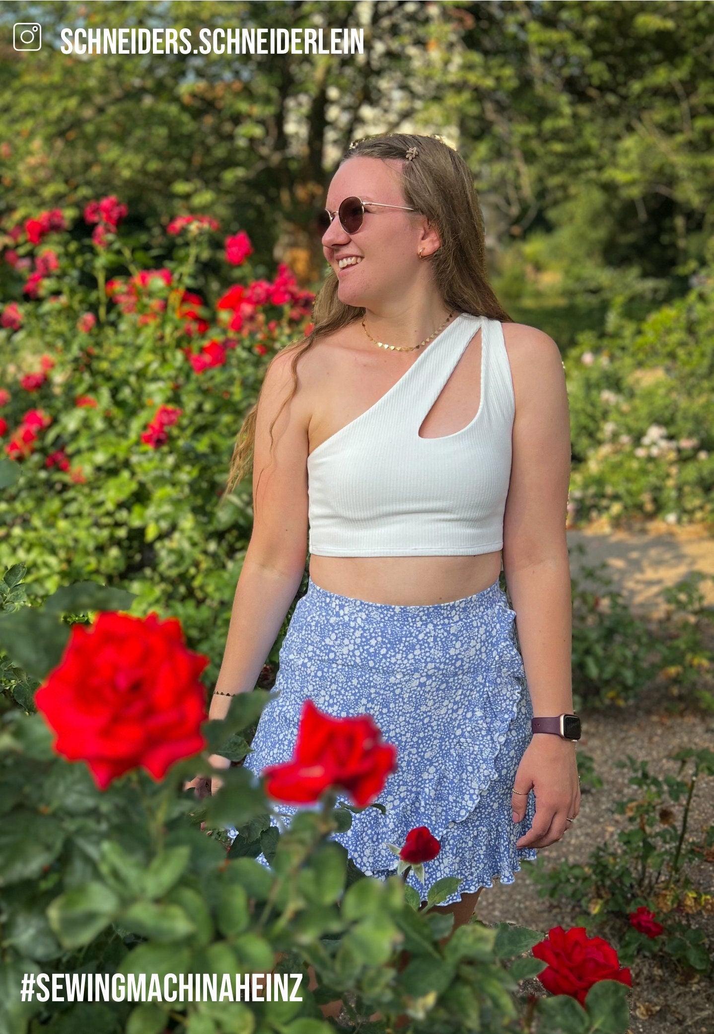 One-Shoulder-Top mit Ausschnitt Heinz PDF Schnittmuster / Schnittmuster mit Video Tutorial