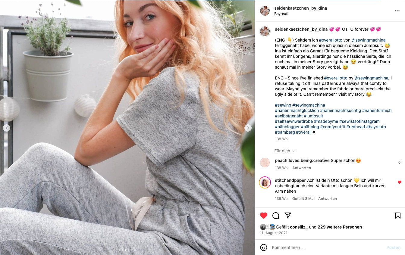 PDF sewing pattern Overall Otto / Schnittmuster Jumpsuit E-Book