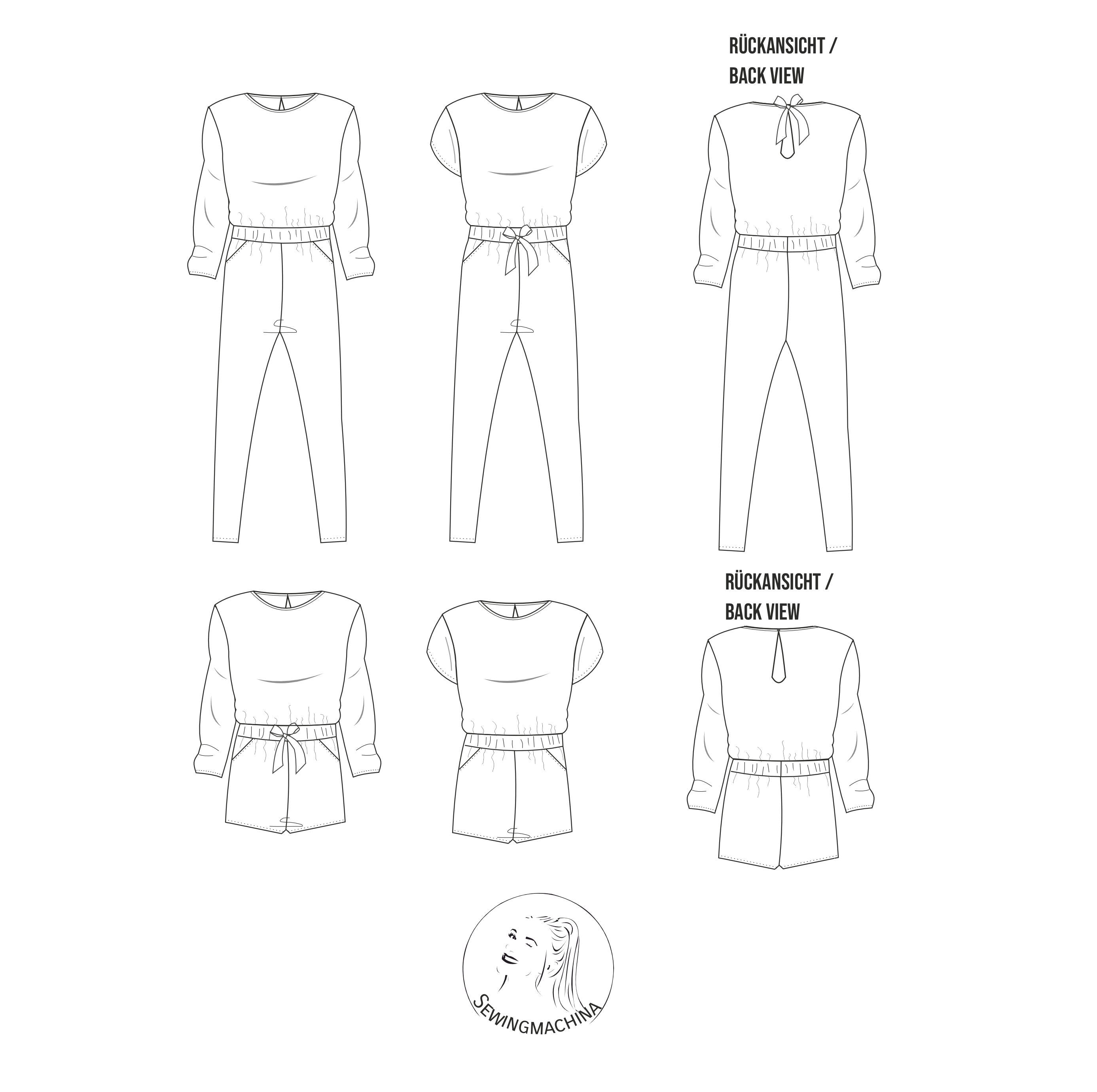 PDF sewing pattern Overall Otto / Schnittmuster Jumpsuit E-Book
