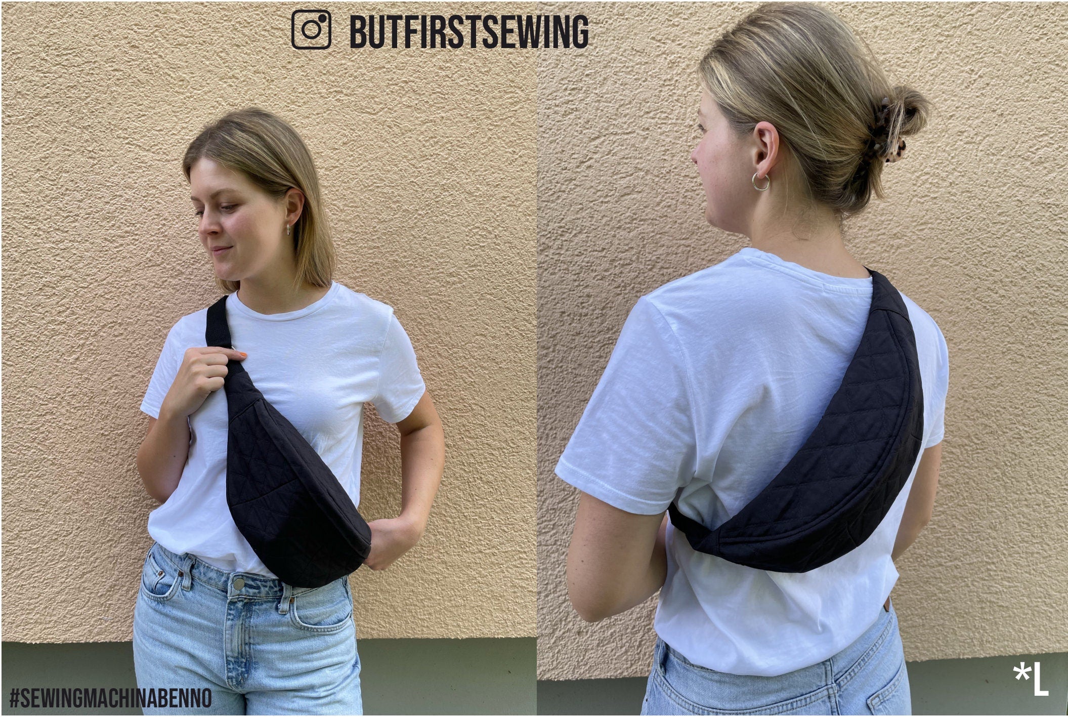 Bum bag Benno 3 sizes S-M-L / PDF sewing pattern/ video tutorial