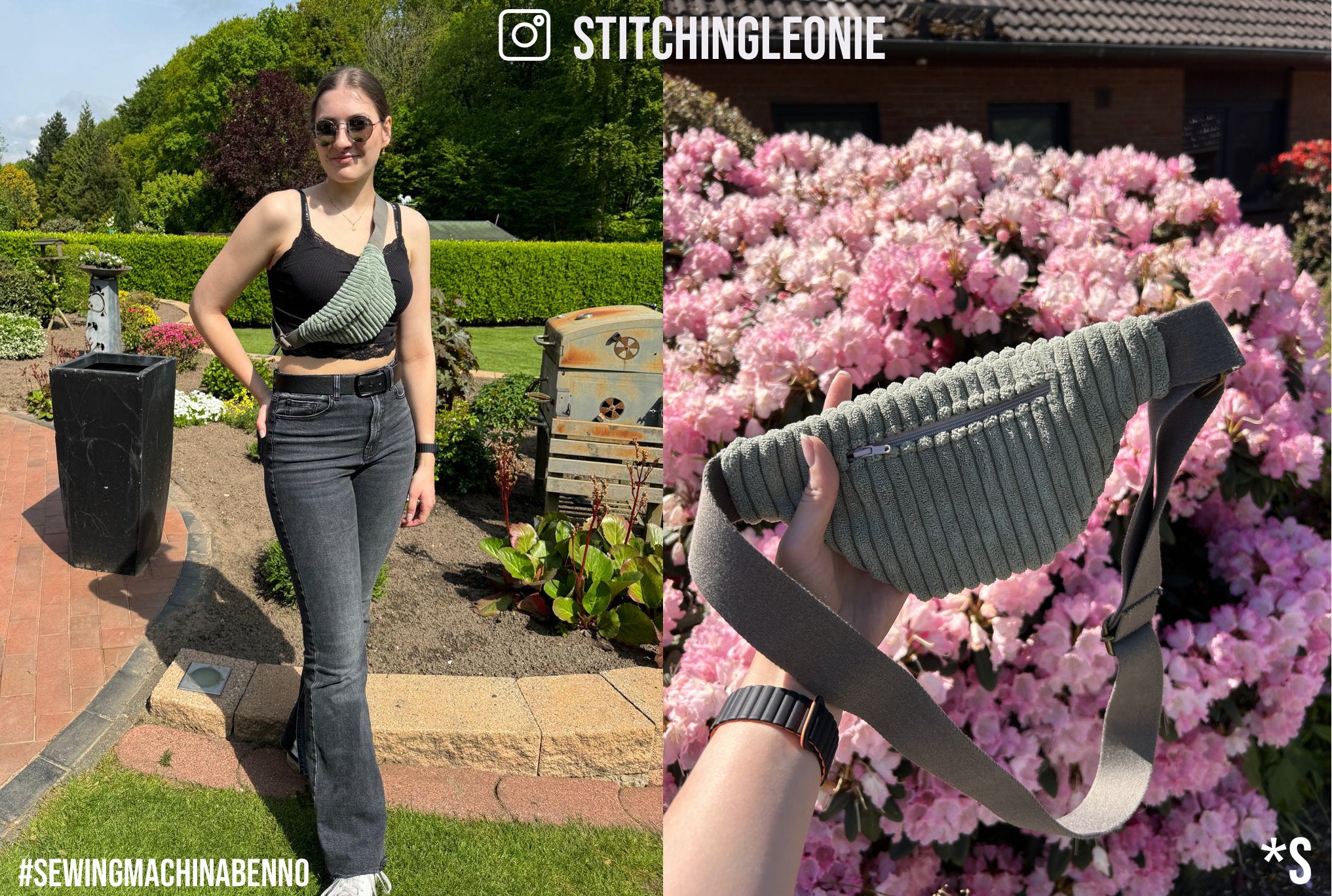 Bum bag Benno 3 sizes S-M-L / PDF sewing pattern/ video tutorial