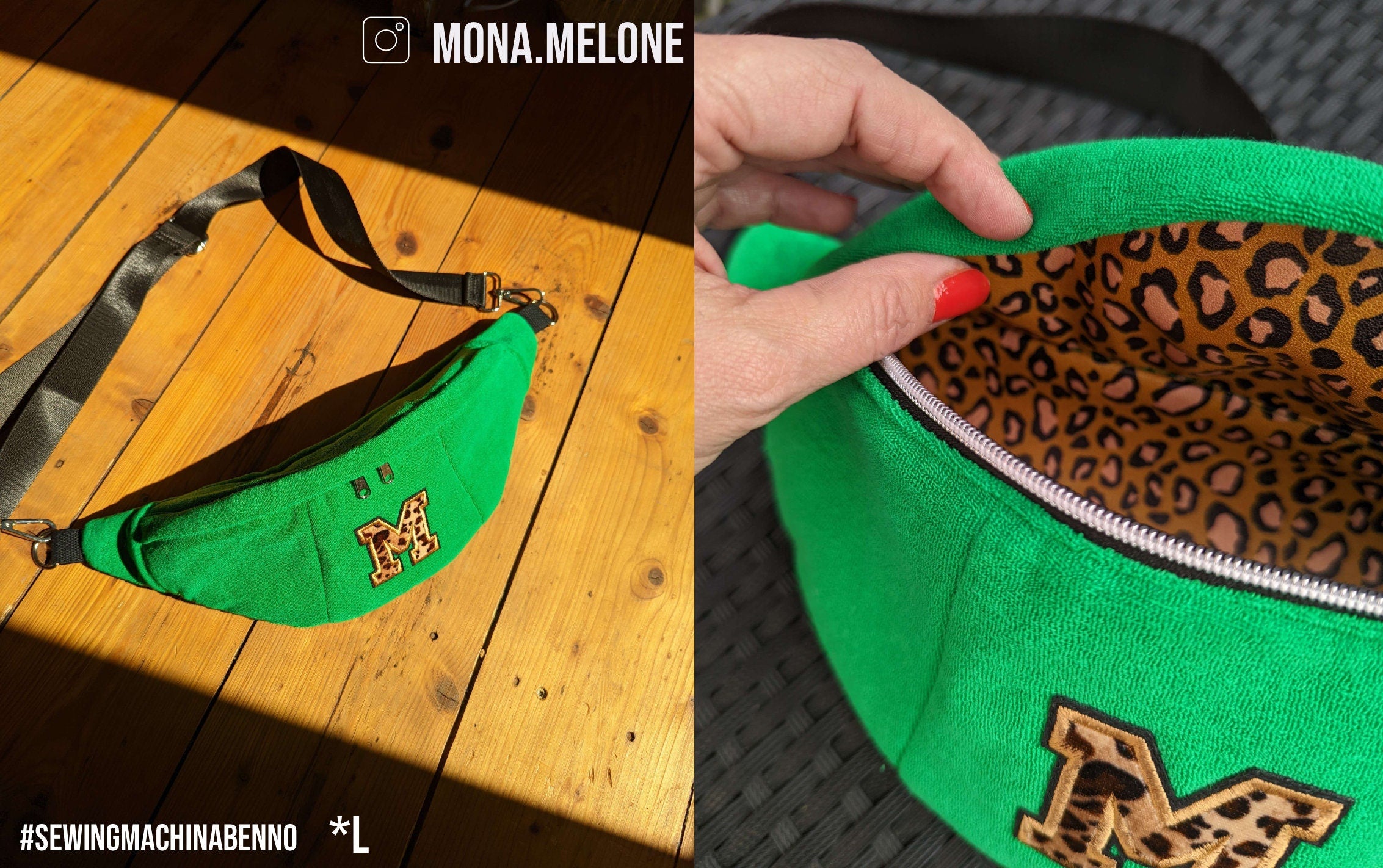 Bum bag Benno 3 sizes S-M-L / PDF sewing pattern/ video tutorial