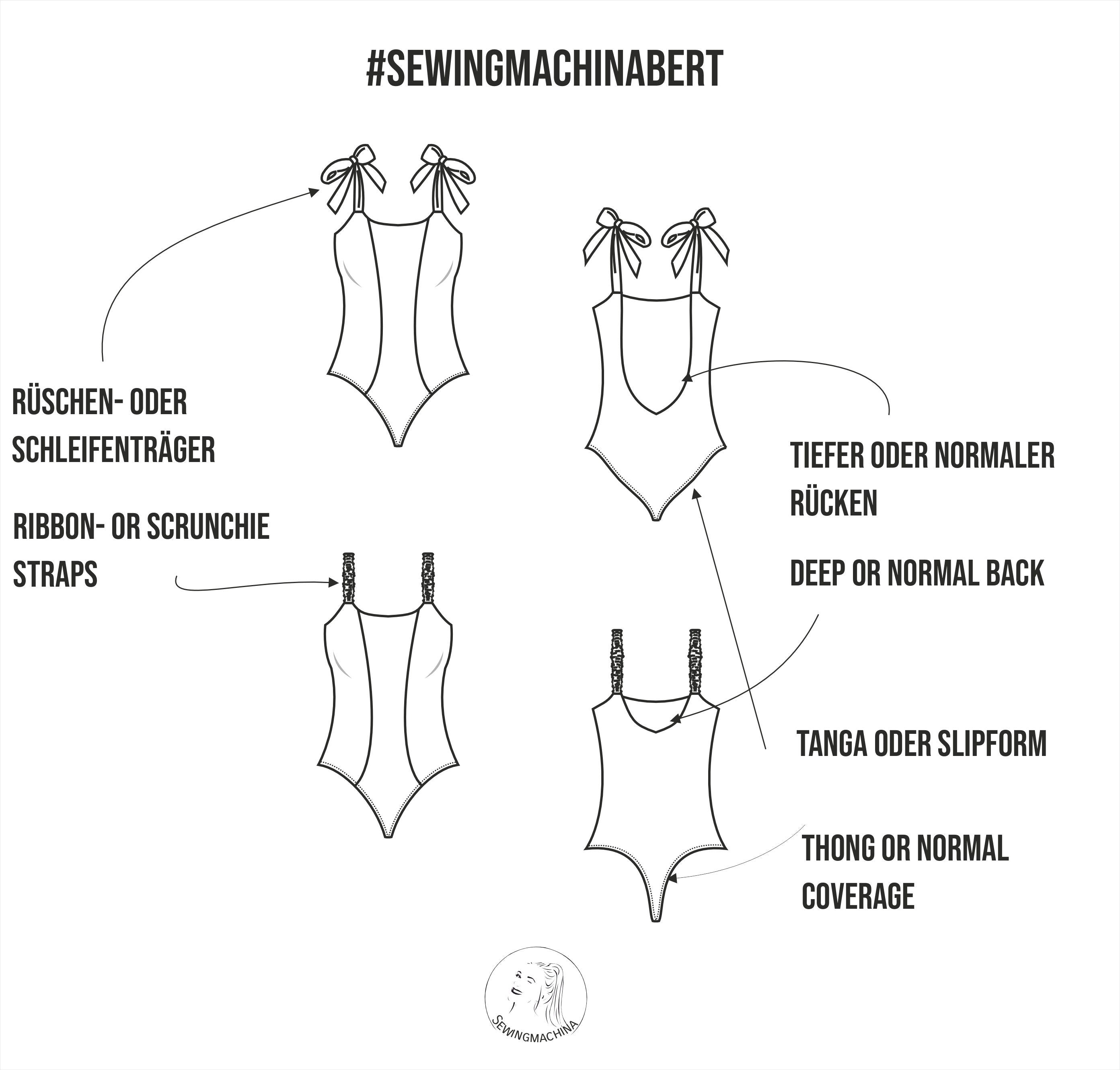 PDF sewing pattern bodysuit Bert / Schnittmuster Body E-Book