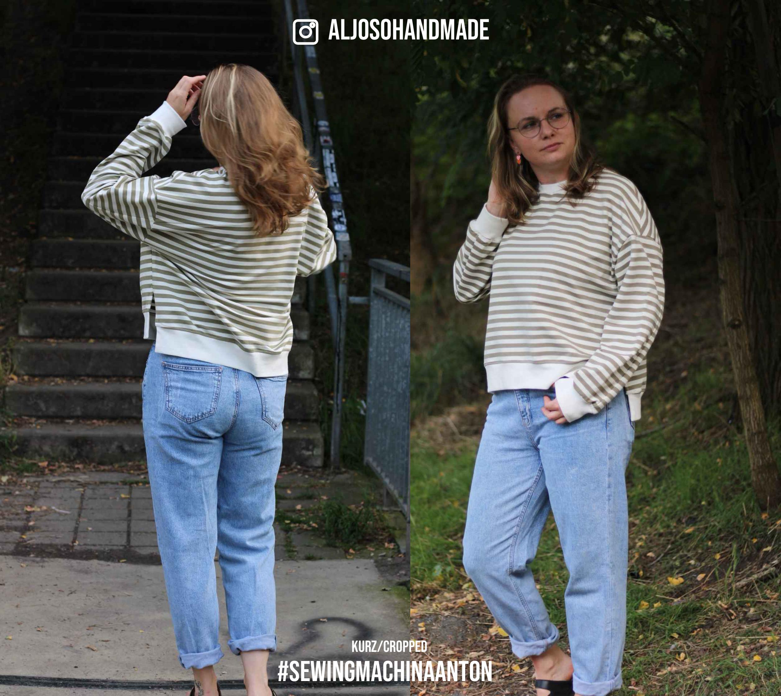 basic oversize pullover with side slit Anton / PDF sewing pattern / video tutorial / beginner-friendly / easy