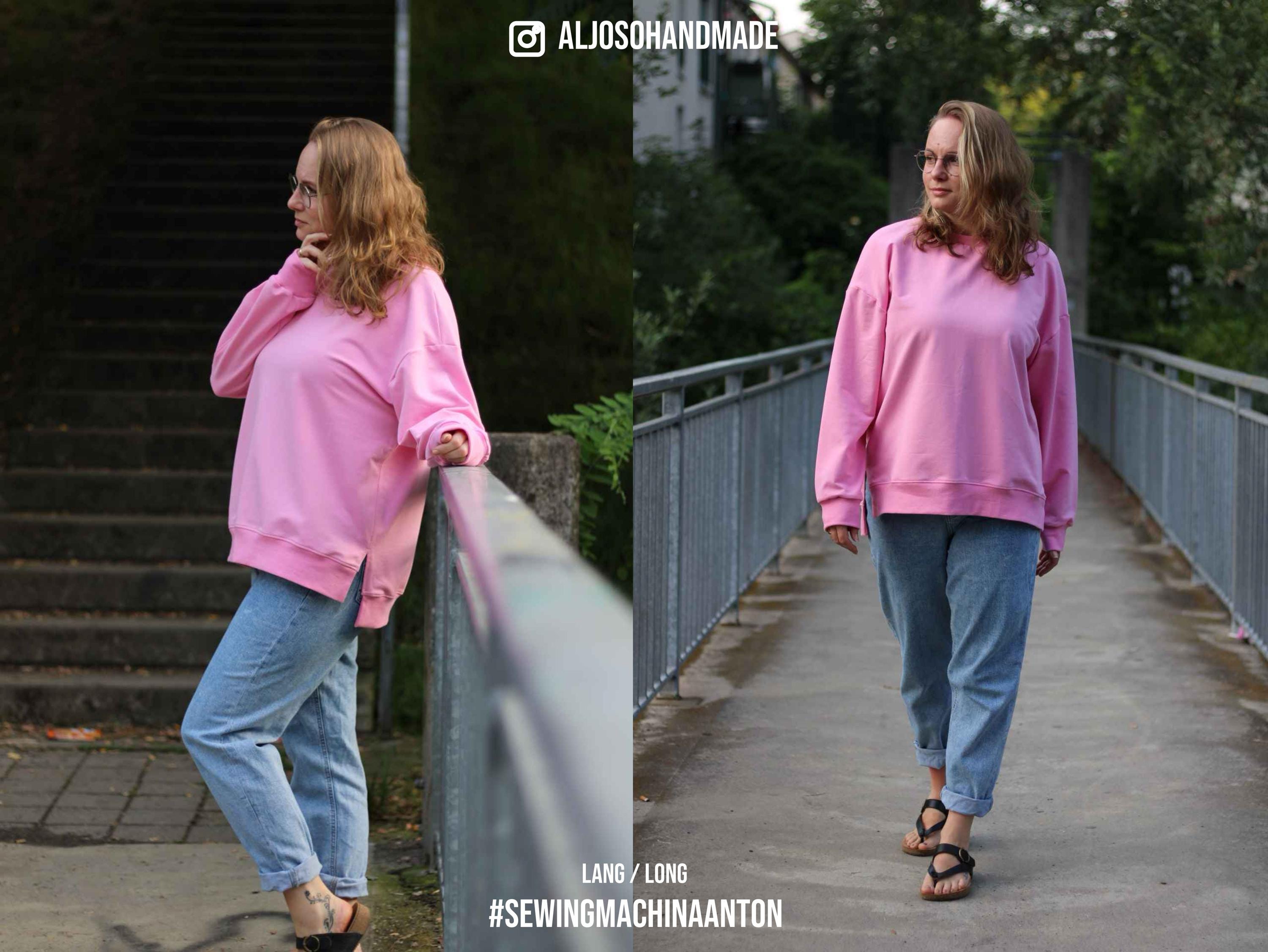 basic oversize pullover with side slit Anton / PDF sewing pattern / video tutorial / beginner-friendly / easy