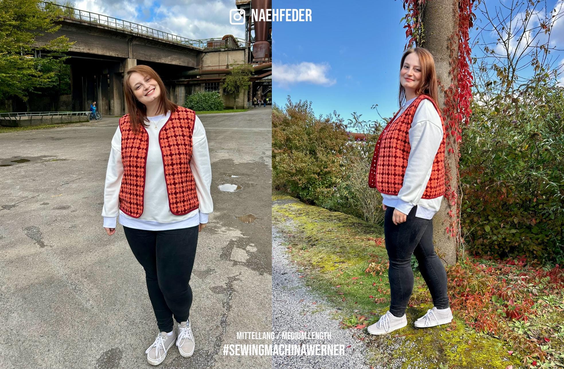 oversize vest PDF sewing pattern / video tutorial / 3 lengths / Werner vest