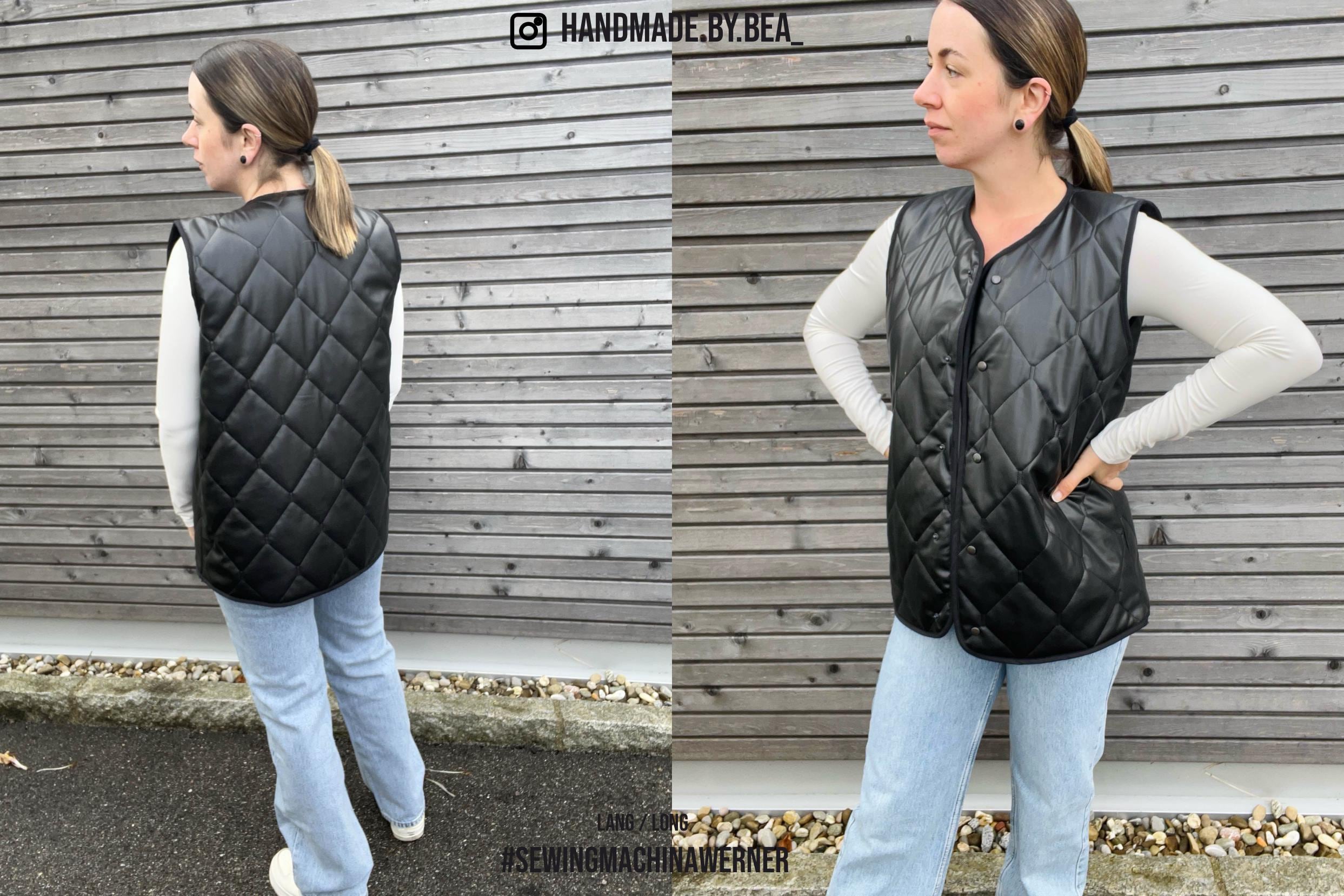 oversize vest PDF sewing pattern / video tutorial / 3 lengths / Werner vest