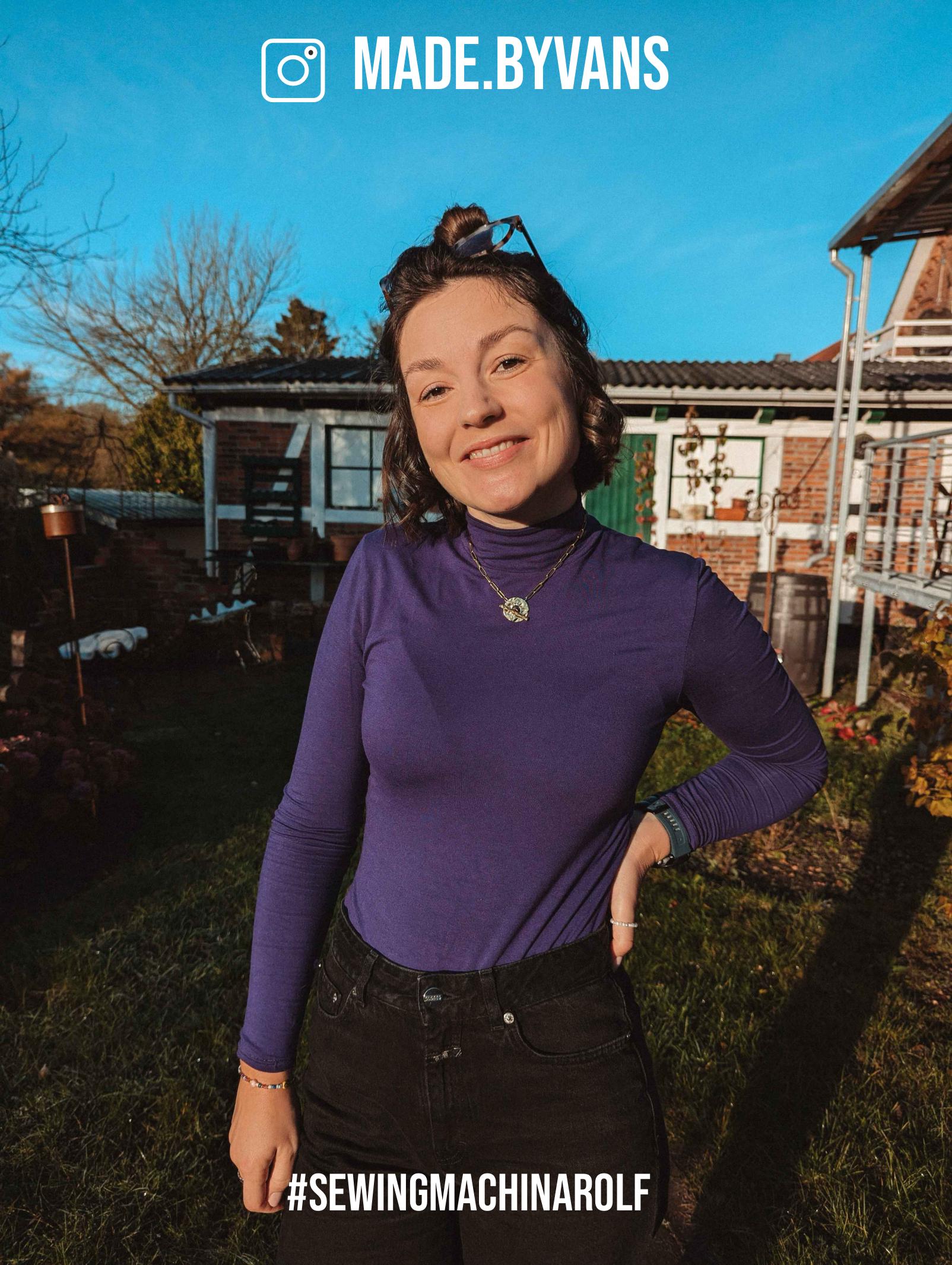 high-neck shirt Rolf / PDF sewing pattern / 3 sleeve and body lengths / video tutorial / beginner-friendly