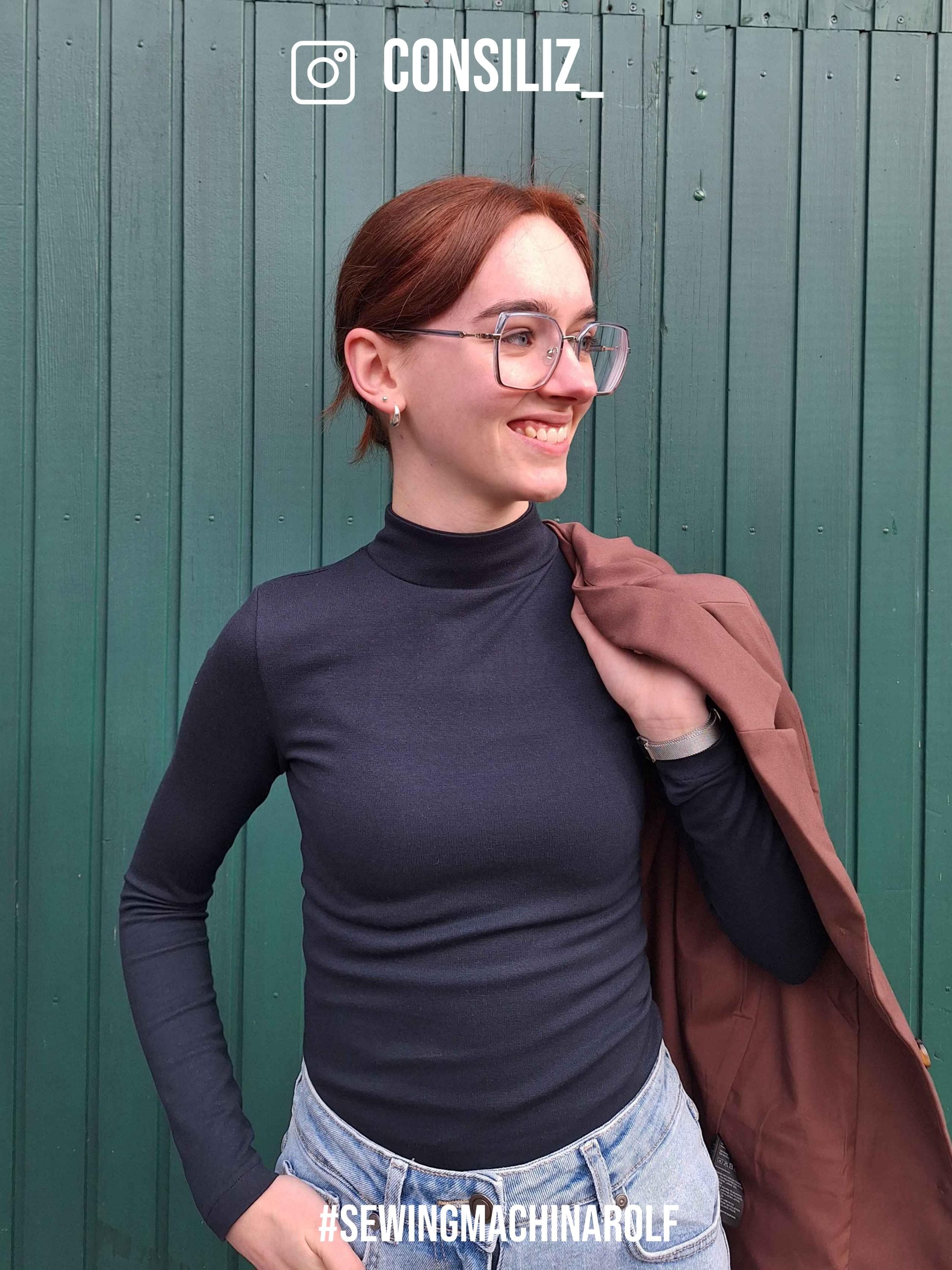 high-neck shirt Rolf / PDF sewing pattern / 3 sleeve and body lengths / video tutorial / beginner-friendly