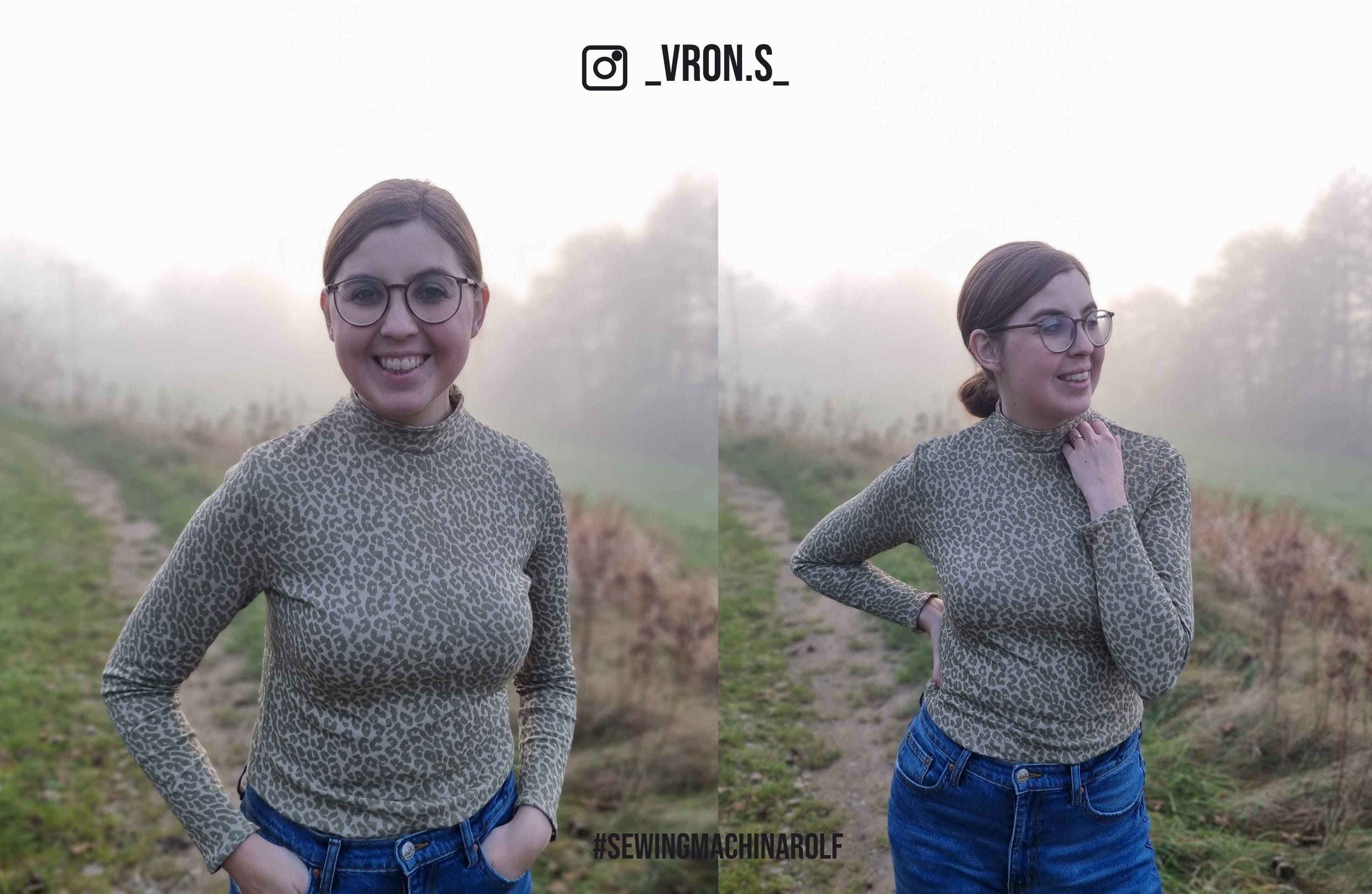 high-neck shirt Rolf / PDF sewing pattern / 3 sleeve and body lengths / video tutorial / beginner-friendly