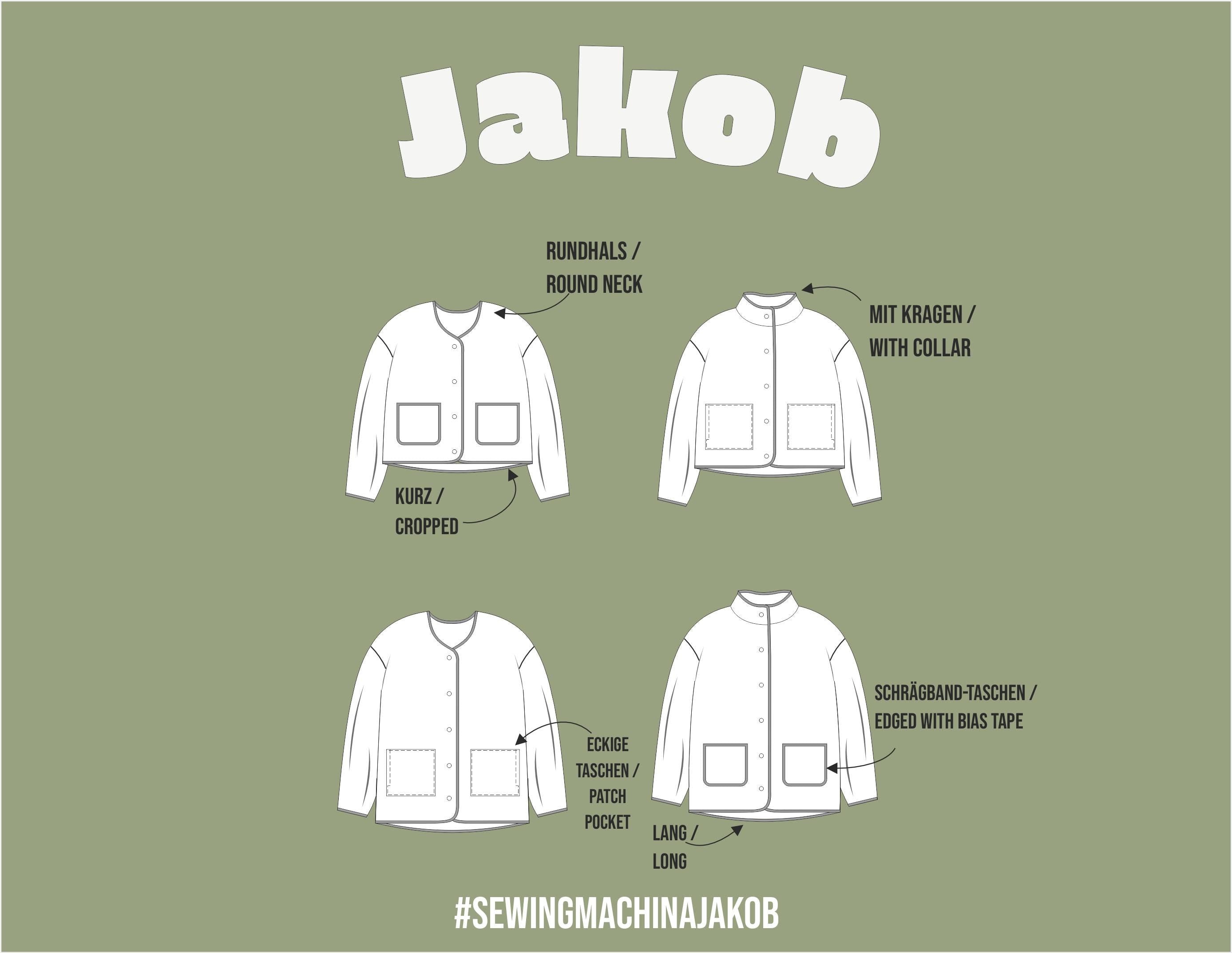 oversize jacket Jakob / PDF sewing pattern / video tutorial / mix & match