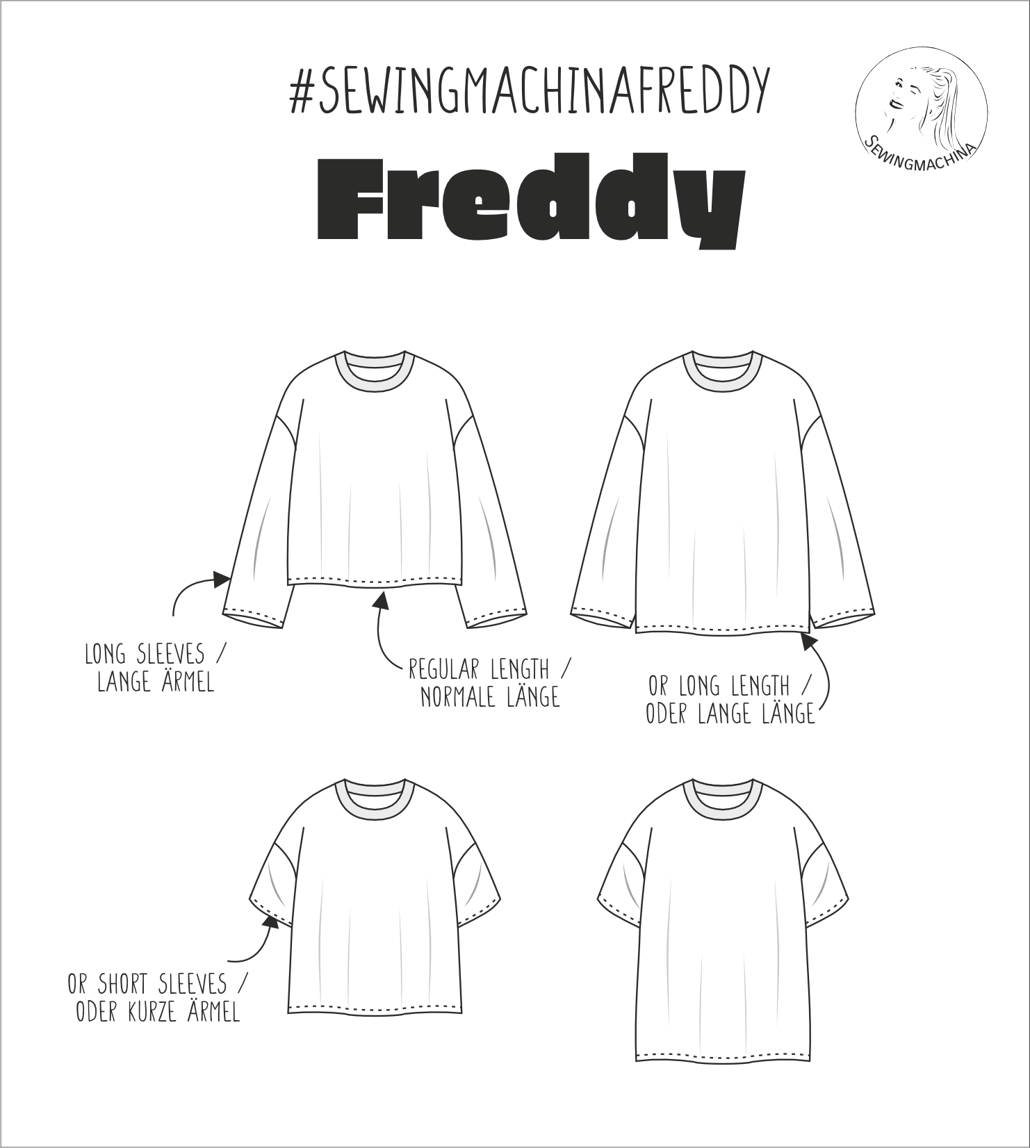 oversize Shirt / T-Shirt Schnittmuster FREDDY