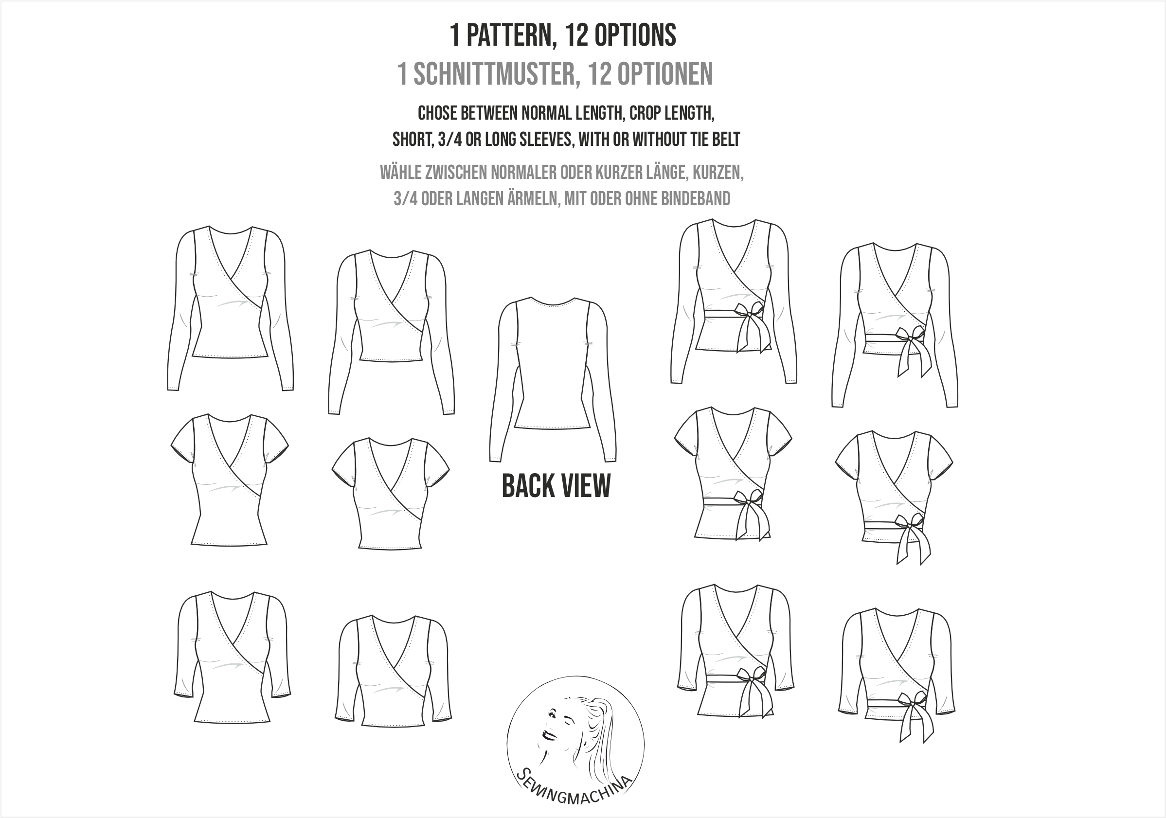 Wrap top Walter sewing pattern