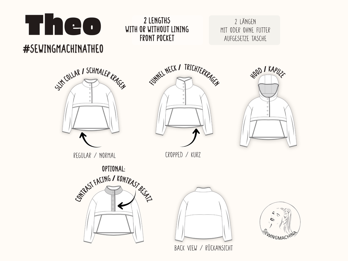 Troyer und Hoodie Schnittmuster THEO