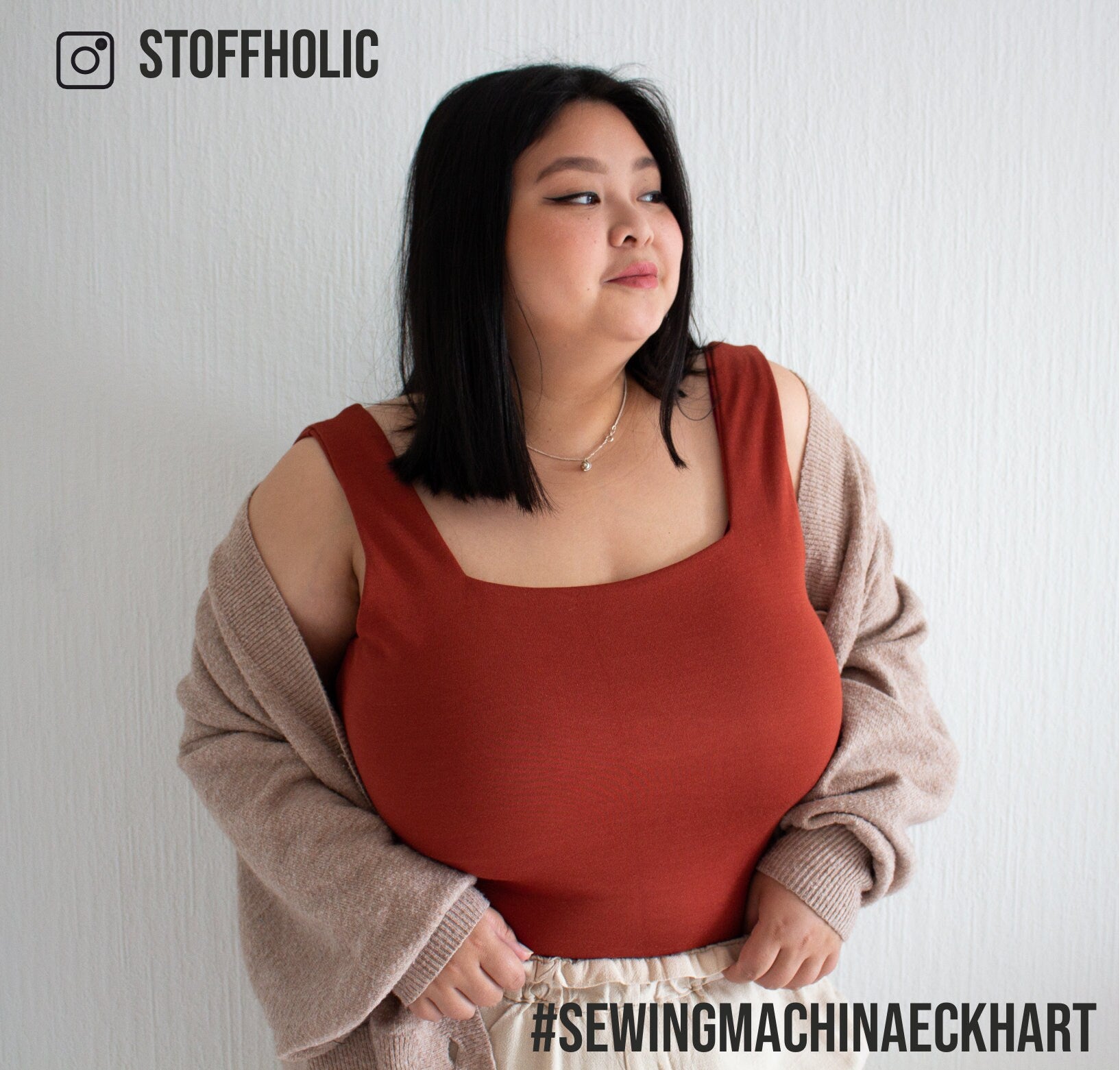 PDF sewing pattern square neck top Eckhart