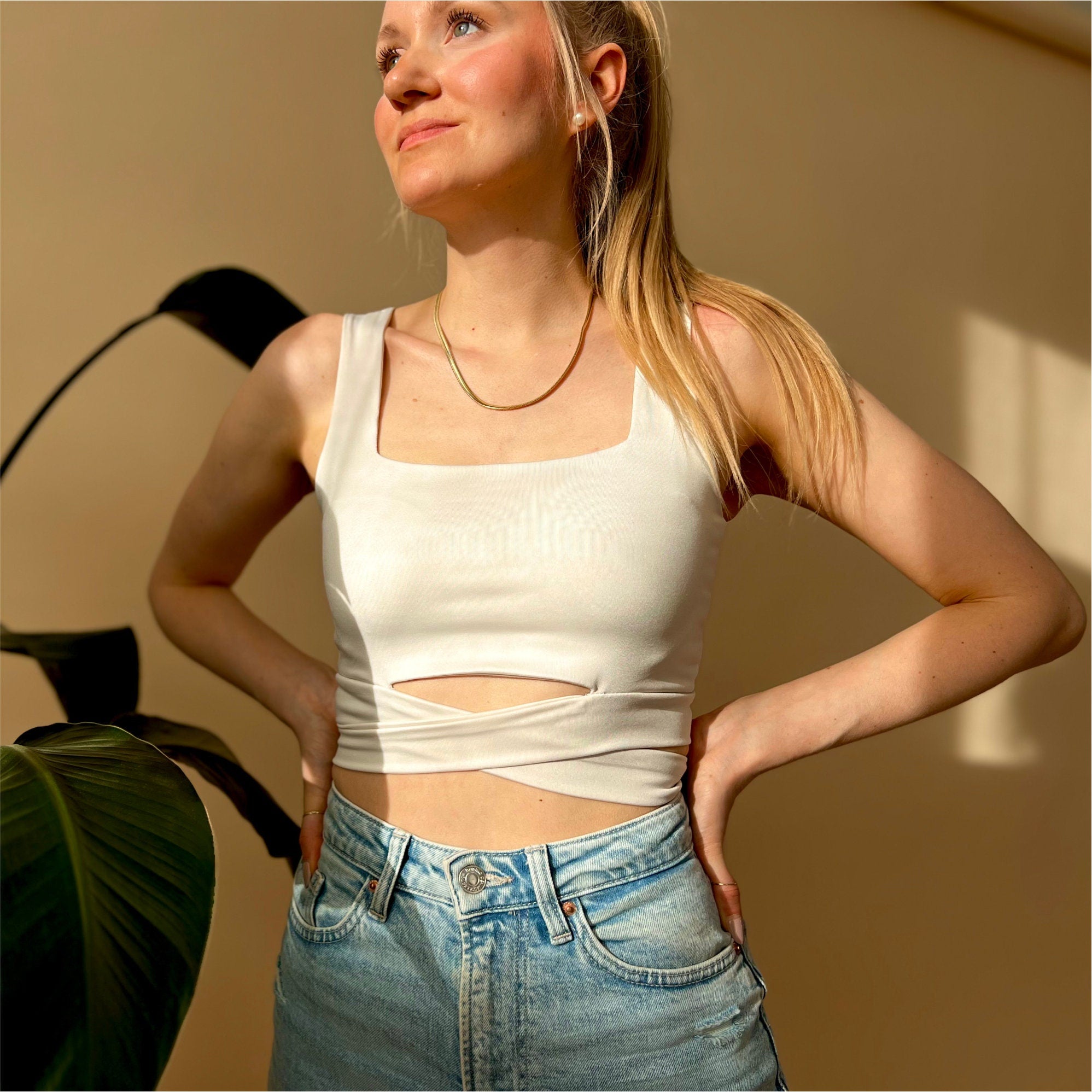 PDF sewing pattern square neck top Eckhart