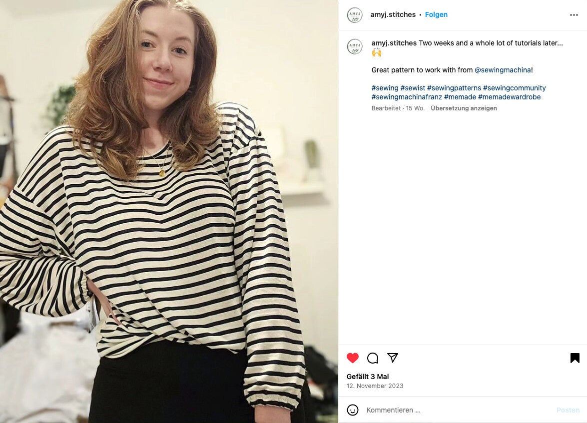 PDF Schnittmuster Oversize Basic Shirt Franz / Schnittmuster Franz / VIDEO Tutorial