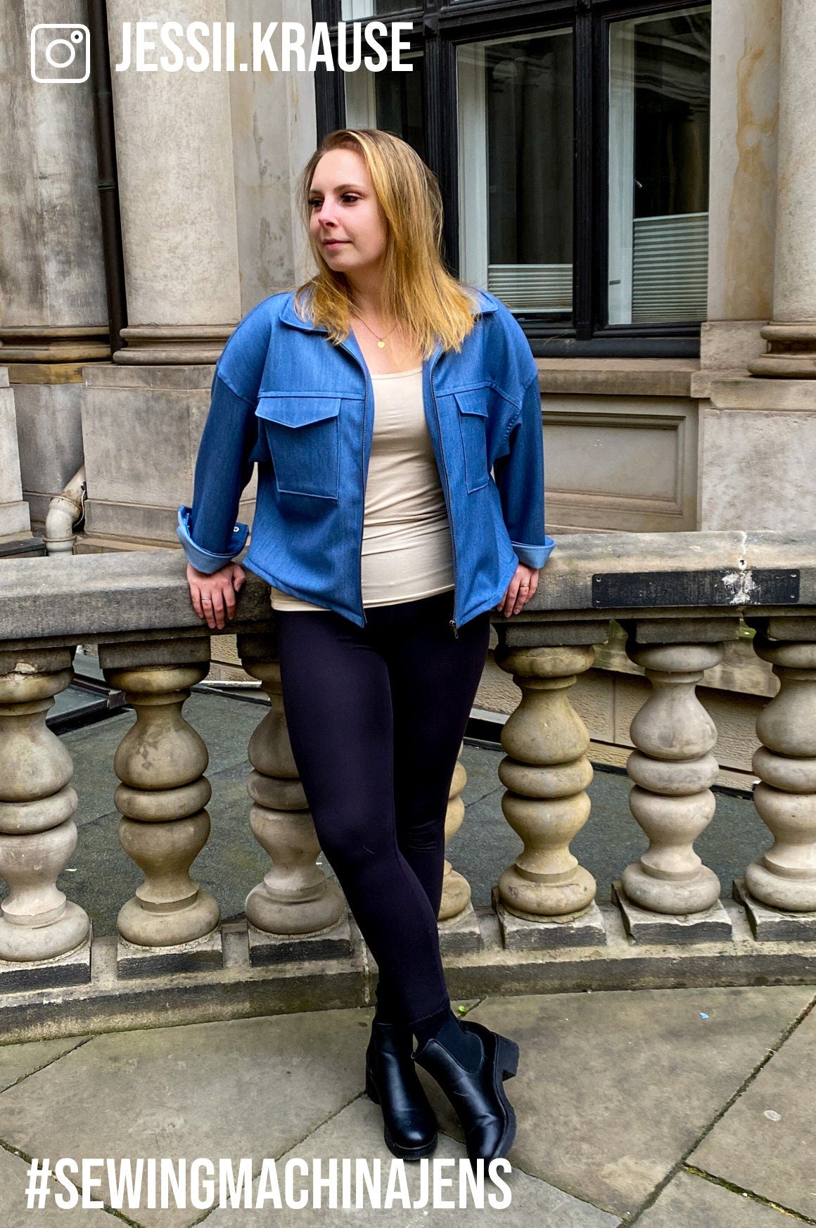 oversized Jacket Jens PDF sewing pattern with video tutorial / Schnittmuster oversized Jacke /