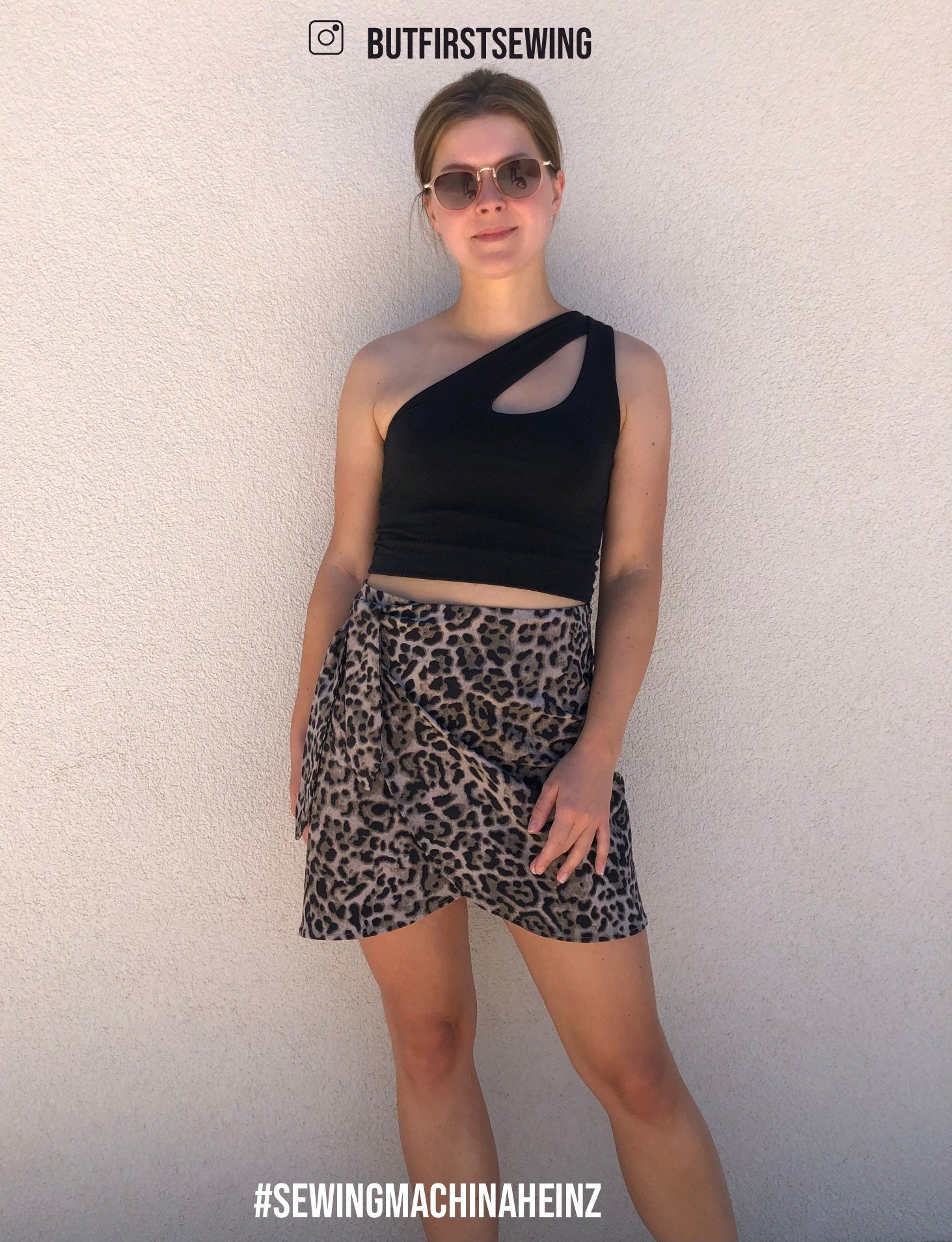 One-Shoulder-Top mit Ausschnitt Heinz PDF Schnittmuster / Schnittmuster mit Video Tutorial