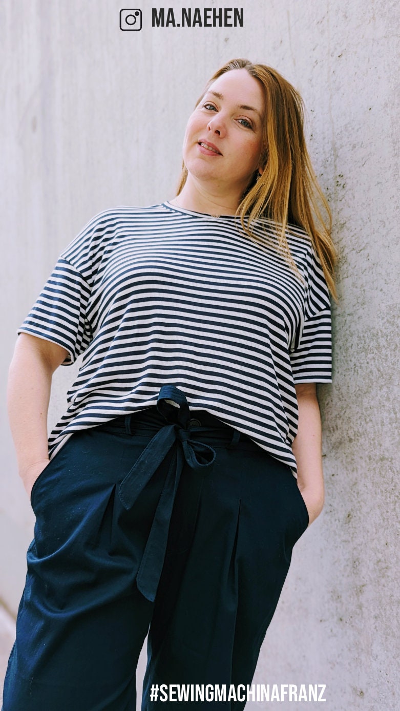 PDF Schnittmuster Oversize Basic Shirt Franz / Schnittmuster Franz / VIDEO Tutorial