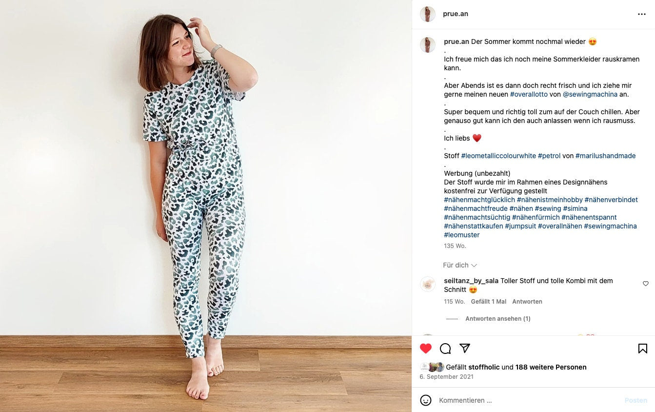 PDF sewing pattern Overall Otto / Schnittmuster Jumpsuit E-Book