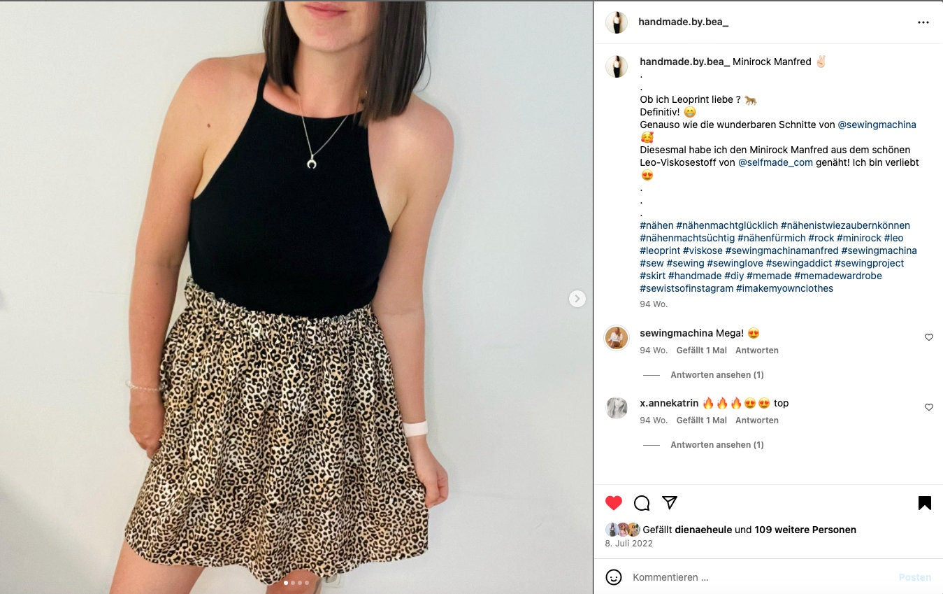 PDF sewing pattern ruffle mini skirt Manfred / Schnittmuster Minirock E-Book