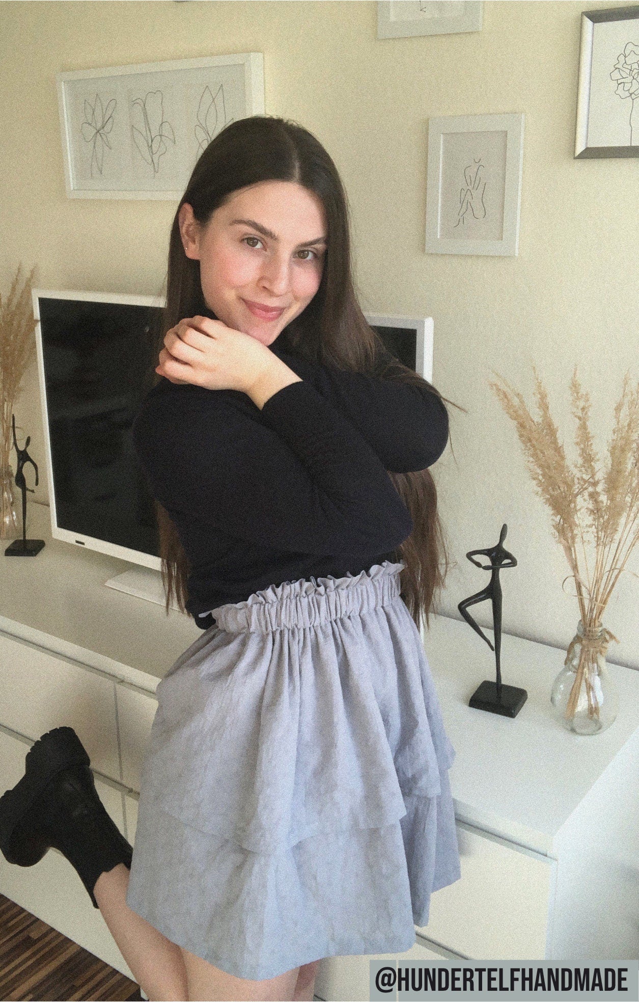 PDF sewing pattern ruffle mini skirt Manfred / Schnittmuster Minirock E-Book