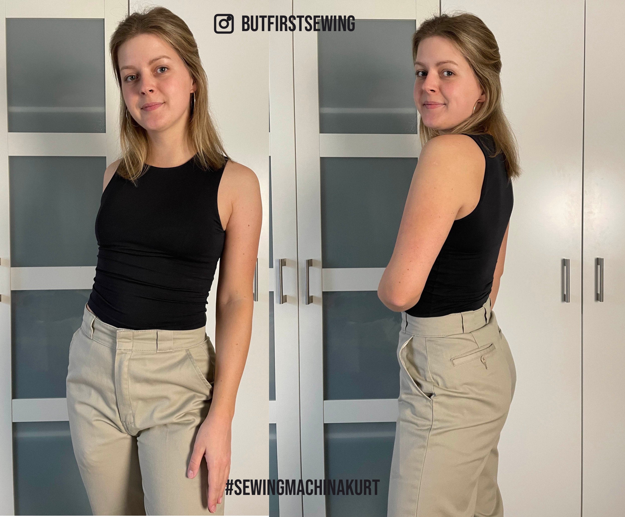 Basic tank sewing pattern Kurt / 3 lengths / easy high neck top / beginner-friendly with video tutorial