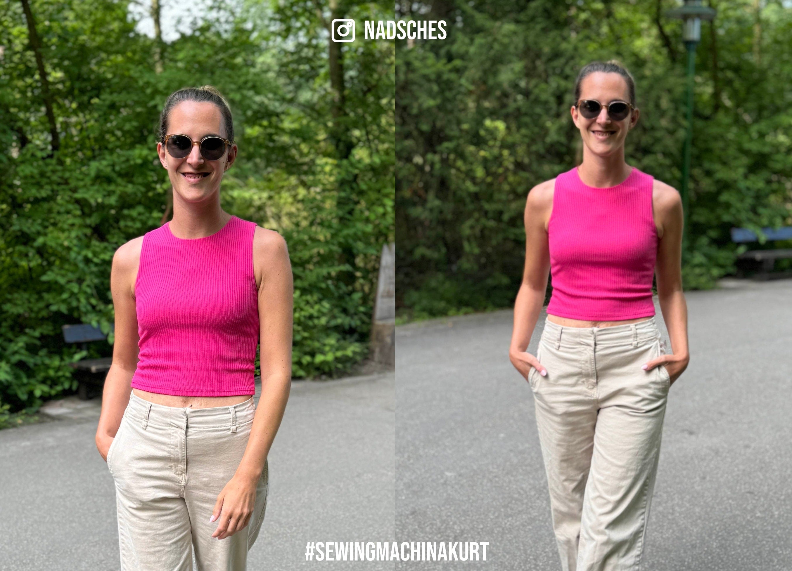 Basic tank sewing pattern Kurt / 3 lengths / easy high neck top / beginner-friendly with video tutorial