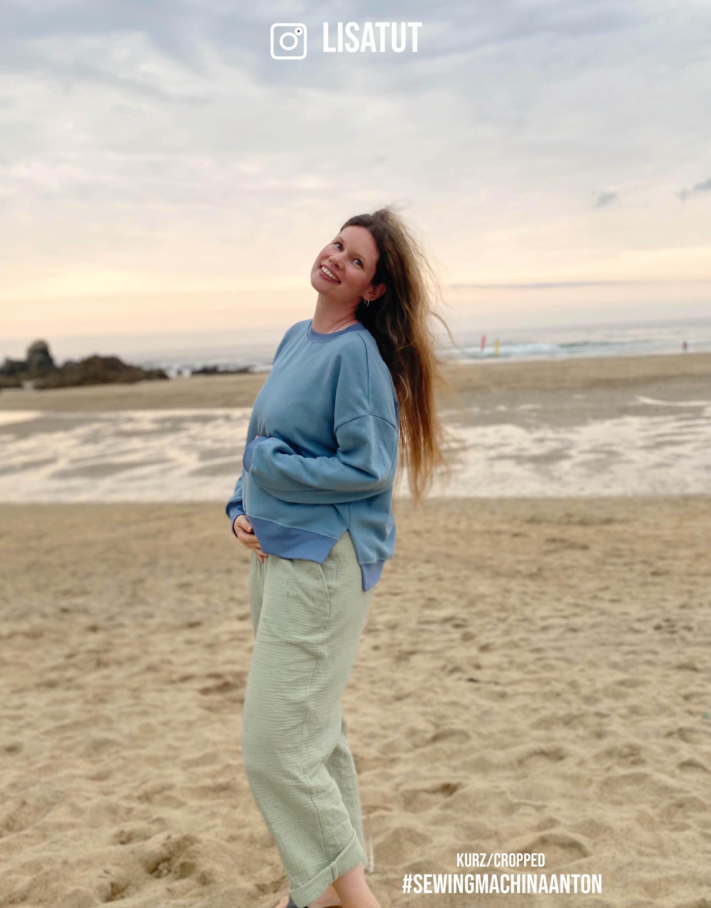 basic oversize pullover with side slit Anton / PDF sewing pattern / video tutorial / beginner-friendly / easy