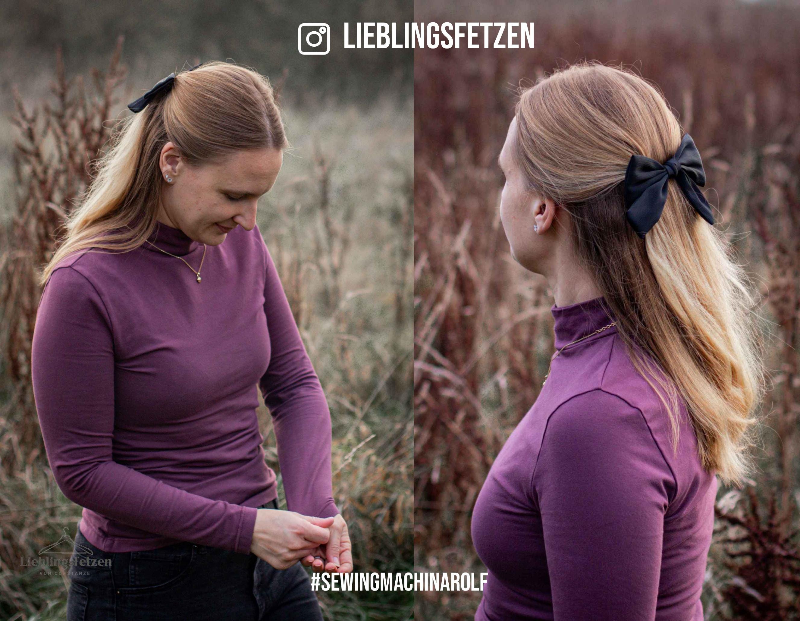 high-neck shirt Rolf / PDF sewing pattern / 3 sleeve and body lengths / video tutorial / beginner-friendly